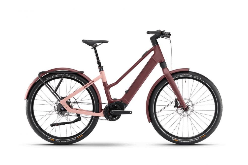 Winora E-Bike iRide Pure R5f MID i400Wh 5-G Nexus 24 Wi BSXM red velvet/rose tan mat