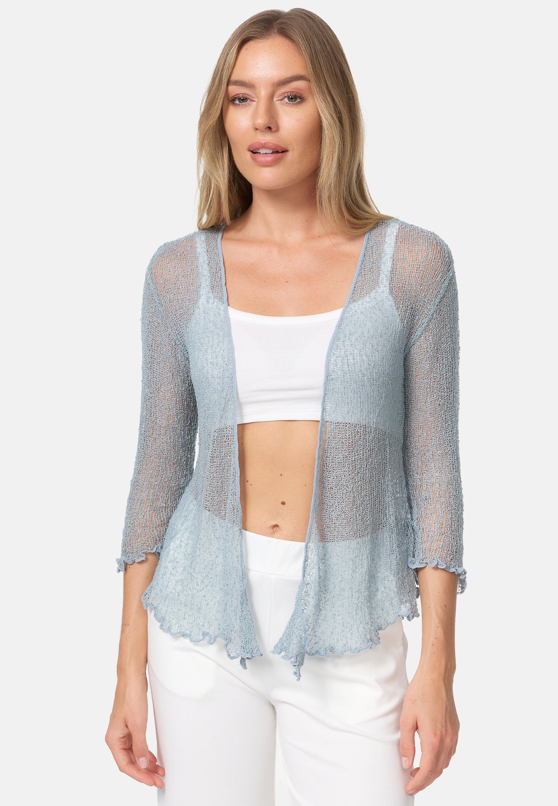 ikat Bolero IKA01 (Sommerlicher angenehm leichter Damen Bolero mit 3/4 Arm)
