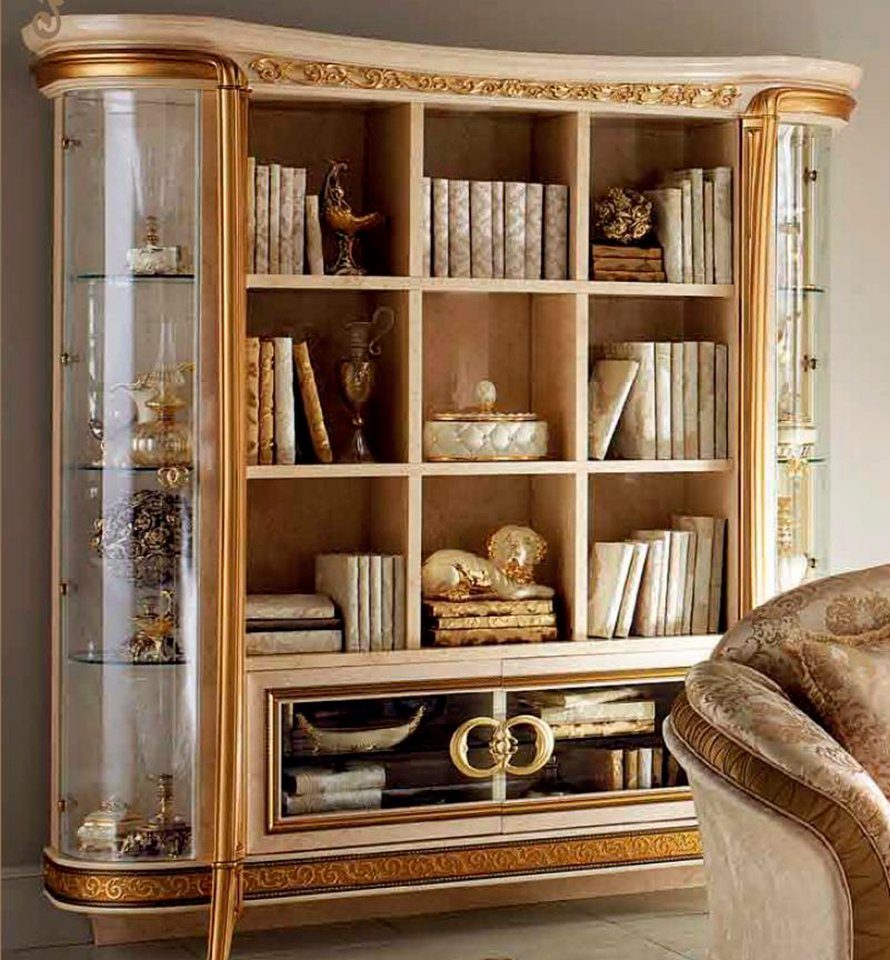JVmoebel Bücherregal, arredoclassic™ Bücherschrank Schrank Vitrine XXL  Designer Möbel Luxus Barock Rokoko antik