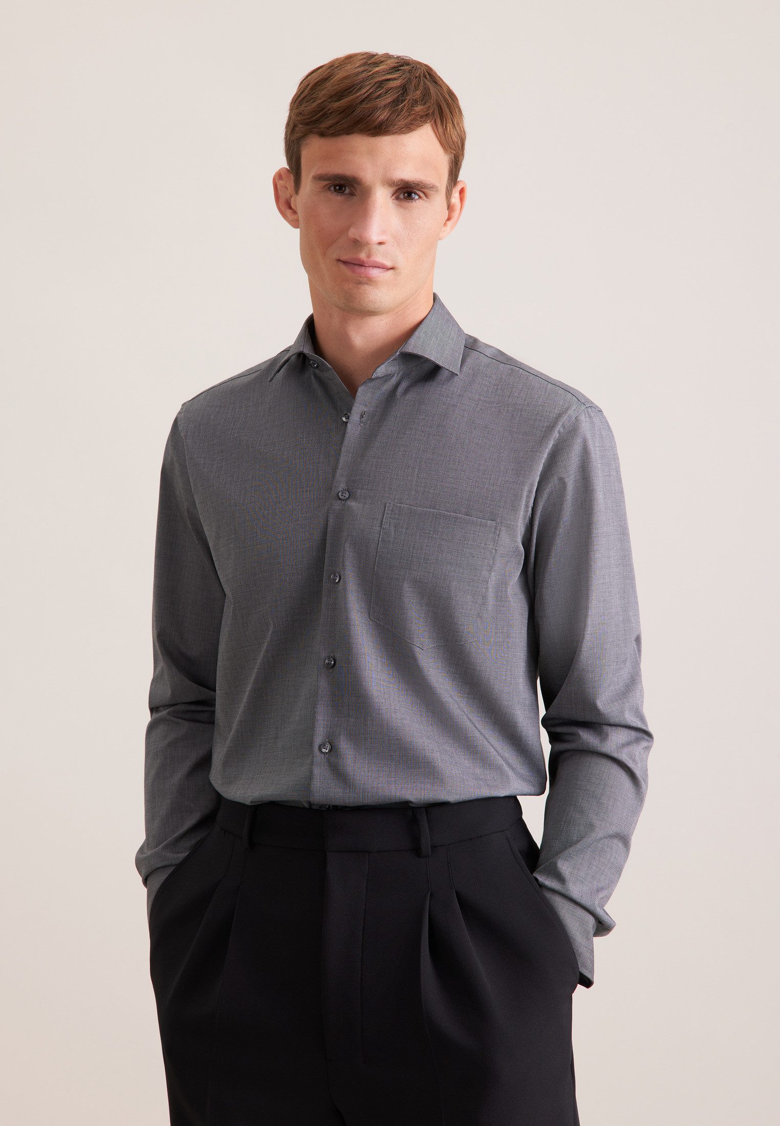 seidensticker Businesshemd Schwarze Rose Regular 1/1 Kentkragen Uni günstig online kaufen