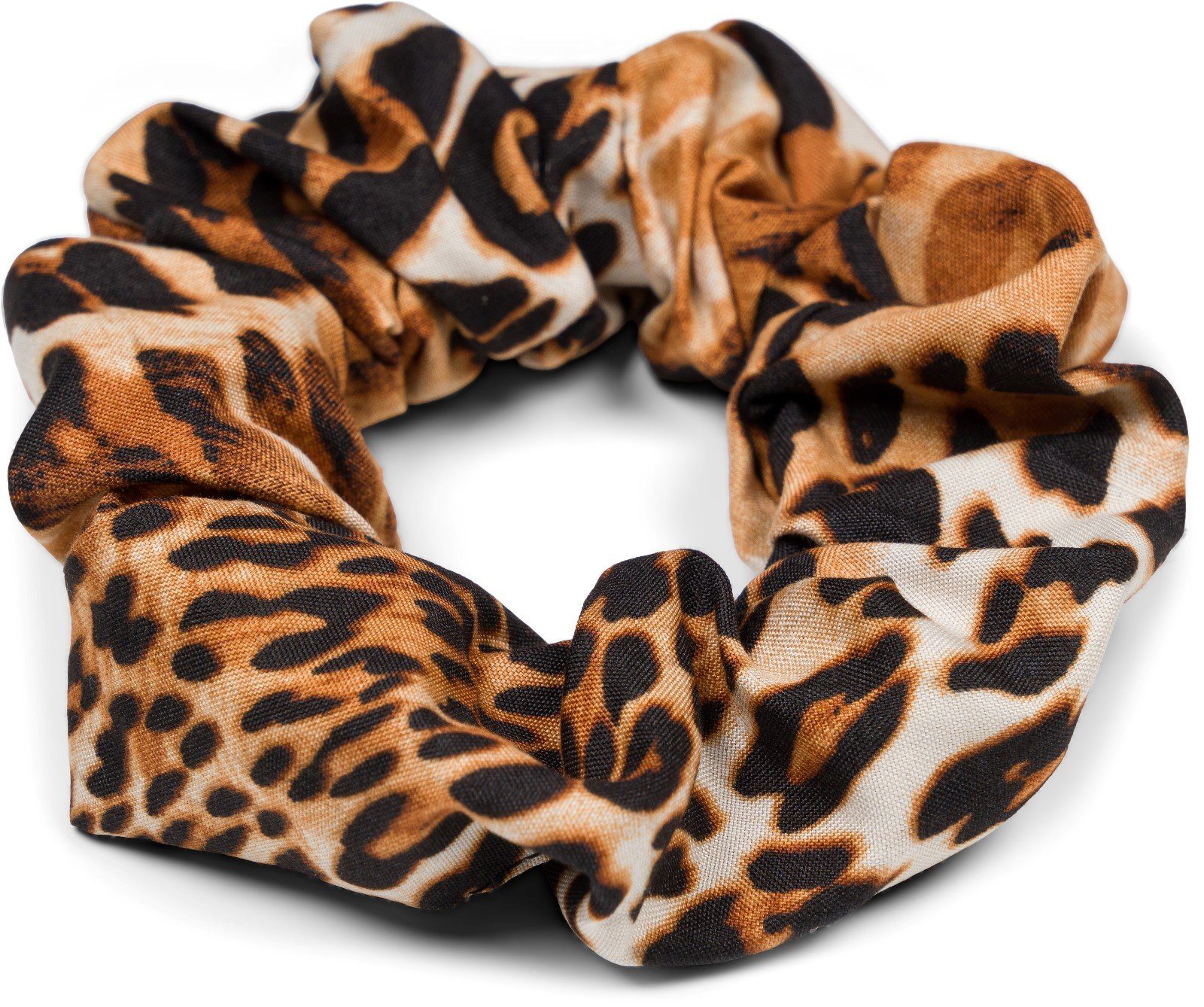 Leoparden Haargummi, Cognac-Schwarz-Beige Muster Scrunchie styleBREAKER 1-tlg., Haargummi