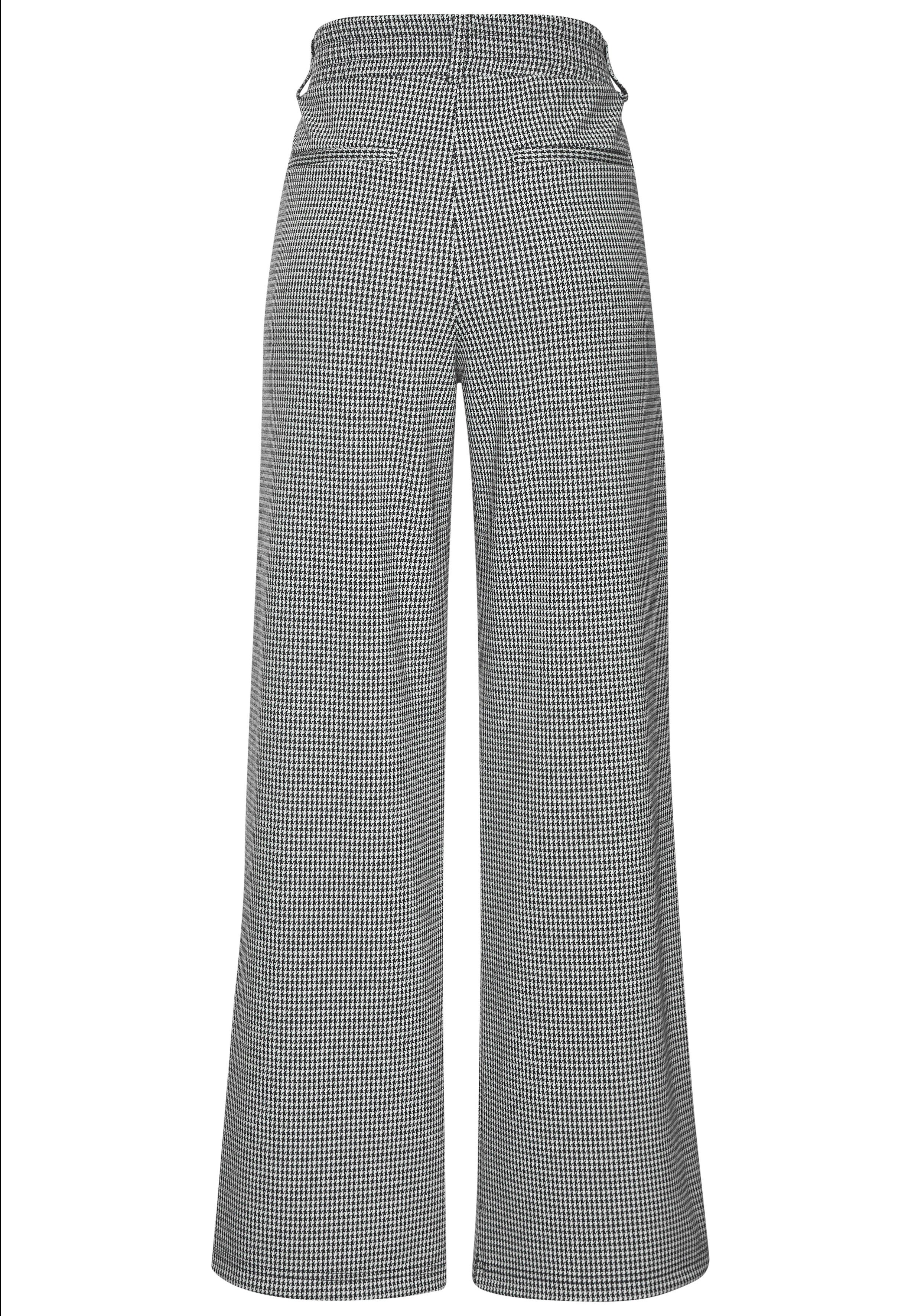 LASCANA Schlupfhose extra Weit mit Bundfalten mit Jacquard Strickmuster oder uni schwarz – Bild 4 von 5