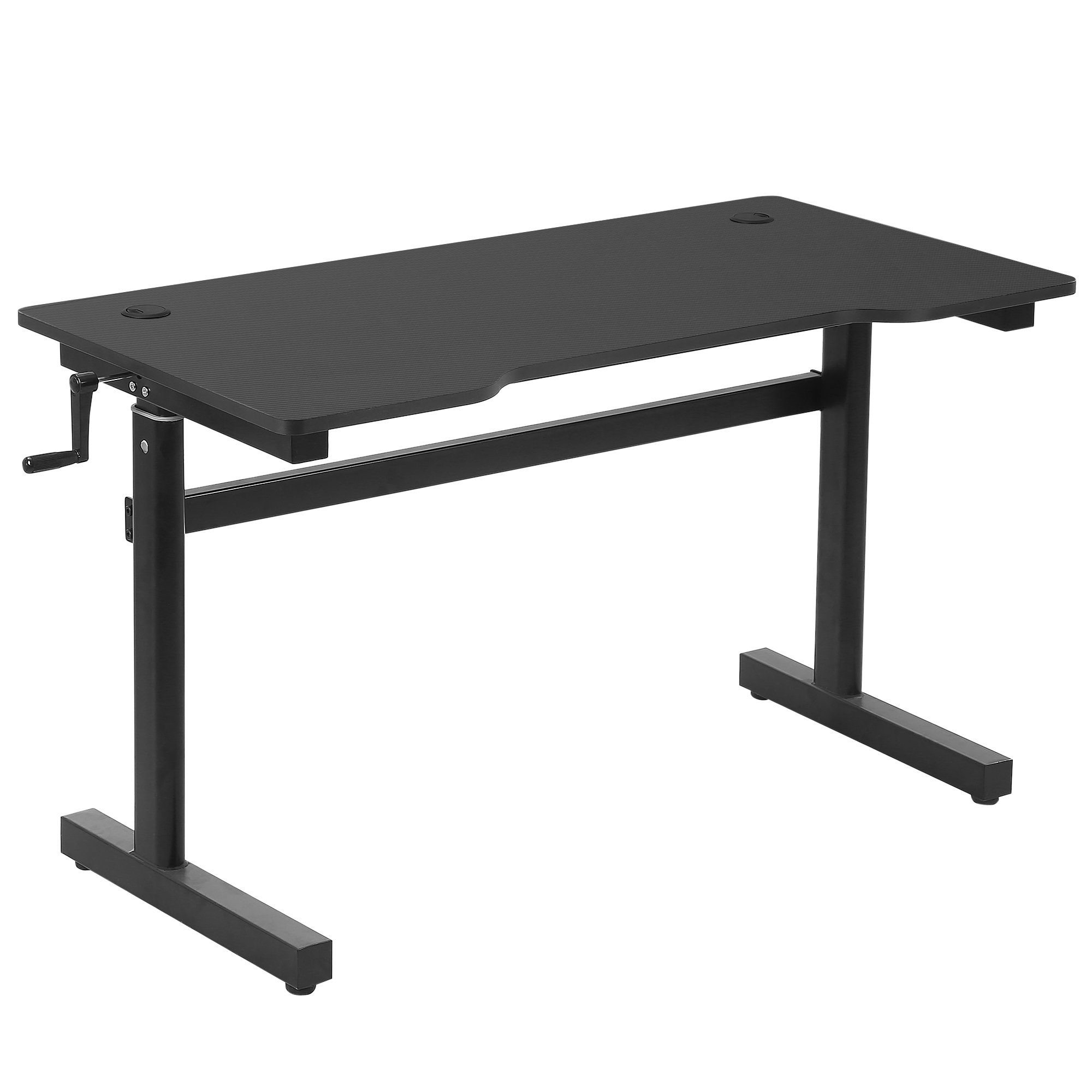 Vinsetto Schwarz 1-St., Verstellbare Schreibtisch Computertisch), Fußstützen Schreibtisch (Set, Computertisch