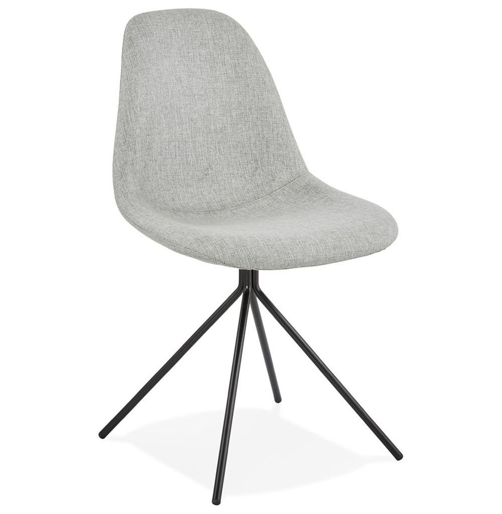 KADIMA DESIGN Esszimmerstuhl OLIVIA Stuhl Textile Beige/Grau (light