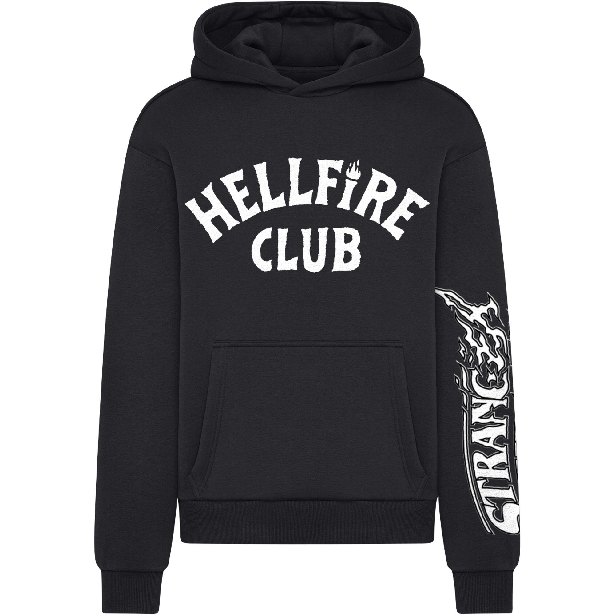 Merchcode Kapuzenpullover Merchcode Stranger Things Hellfire Club Fluffy Hoody (Kapuzenpullover, Hoodie, Hoody, Kapuzenpullover) Hellfire Club Schriftzug