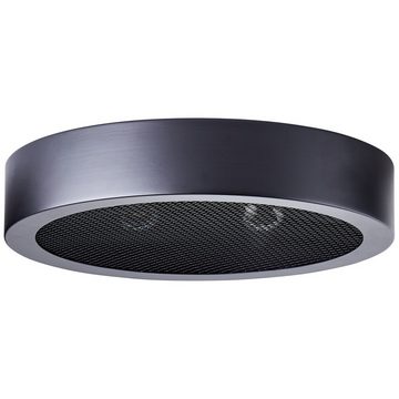 Lightbox Deckenleuchte, ohne Leuchtmittel, Deckenlampe, 6 cm Höhe, Ø 31 cm, 2 x E14, max. 40 W, Metall, schwarz