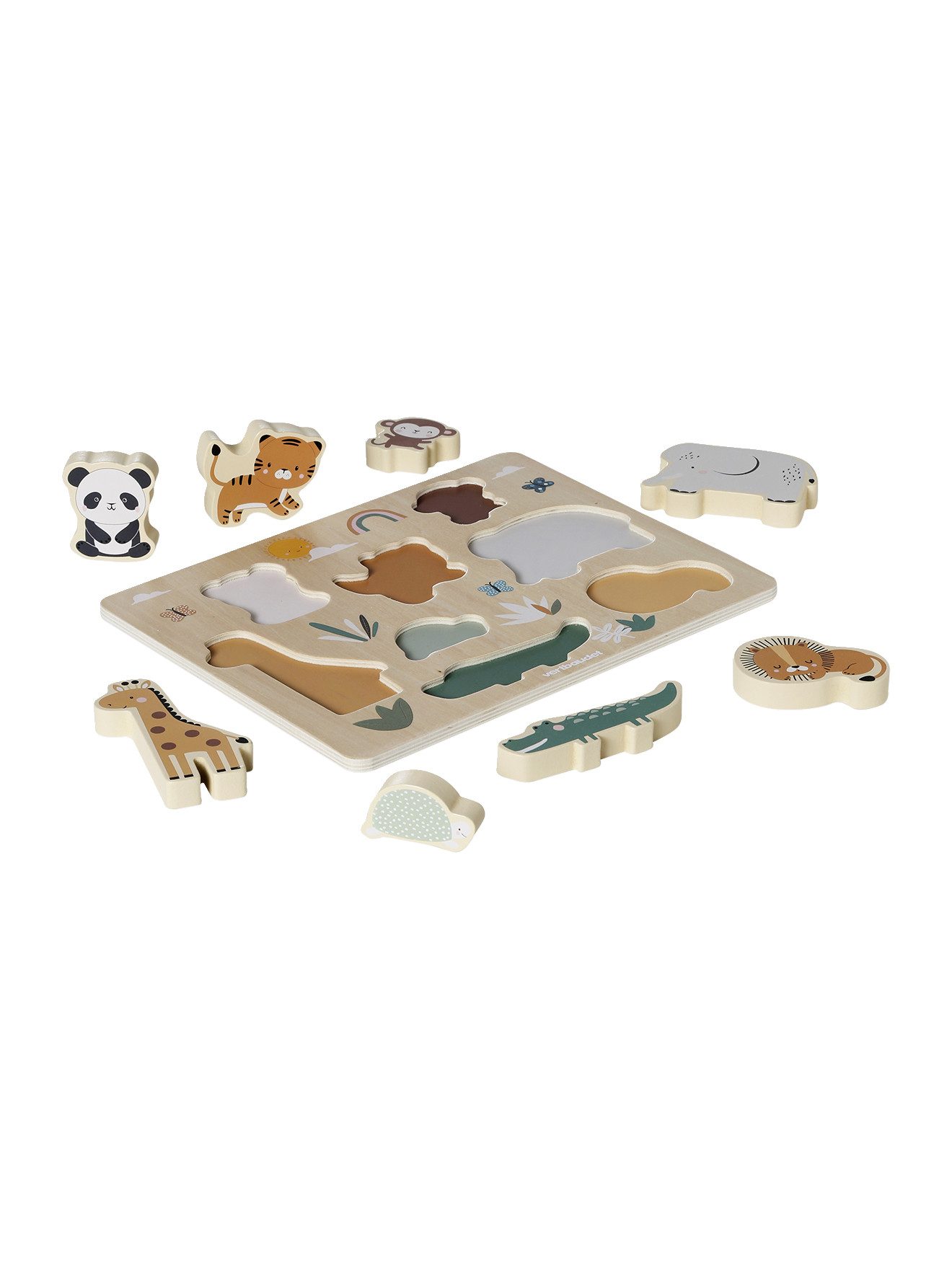 vertbaudet Puzzle Baby XL-Puzzle DSCHUNGEL aus Holz FSC®, Puzzleteile