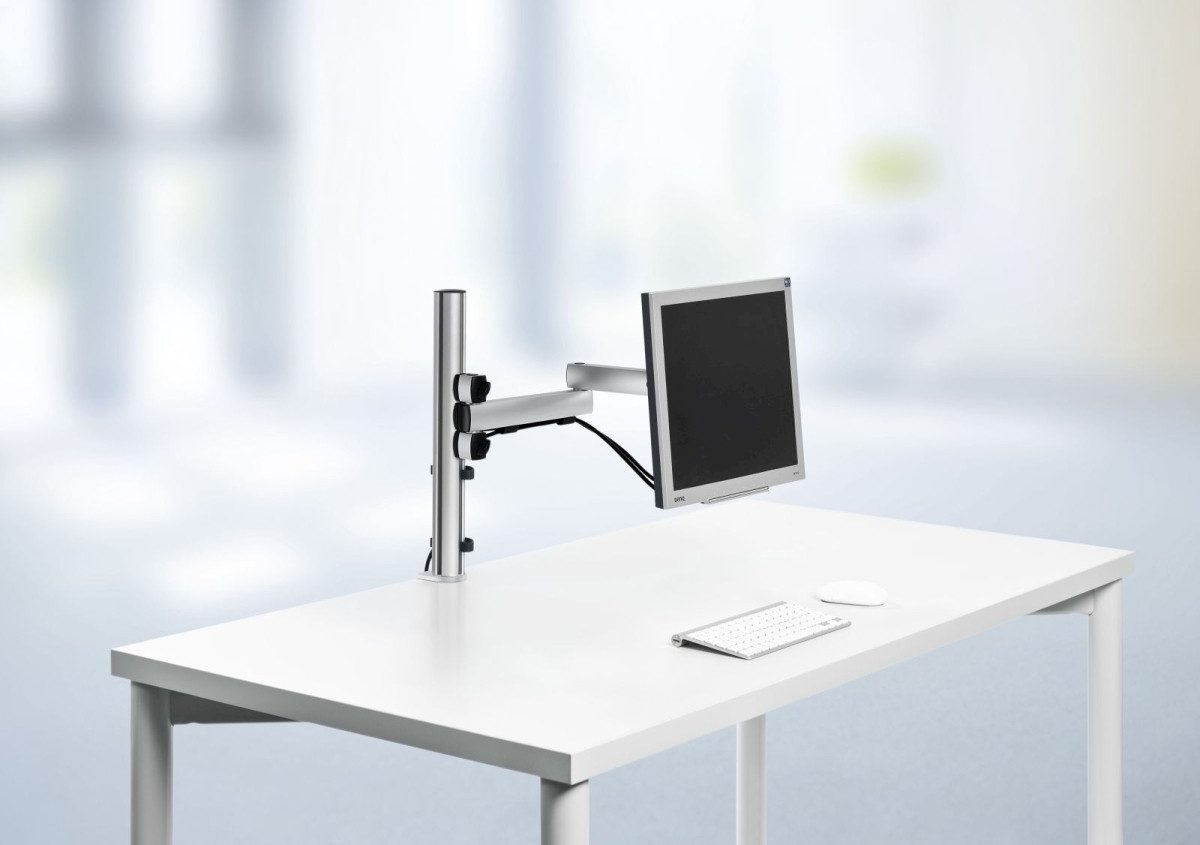 NOVUS Monitor-Halterung Monitorhalter TSS Single Faltarm 450 silber