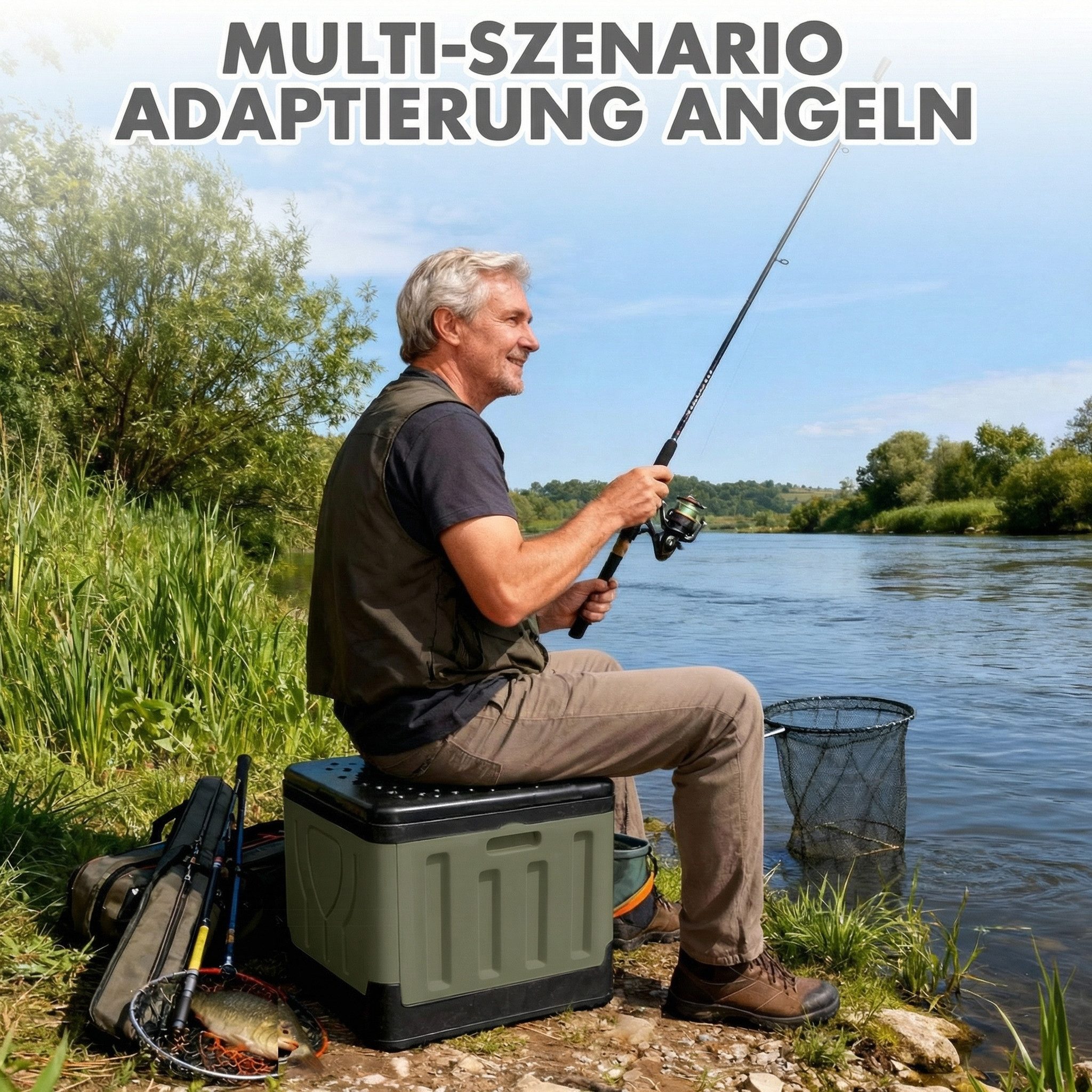 Huracan Campingtoilette Faltbare, Tragbare Mobile Toilette bis 100 kg Belastbarkeit, (Kompakte Reise-WC mit Aufbewahrungstasche, und Müllbeuteln), geeignet für Camping, Outdoor, Angeln, Strand, Auto und Notfälle