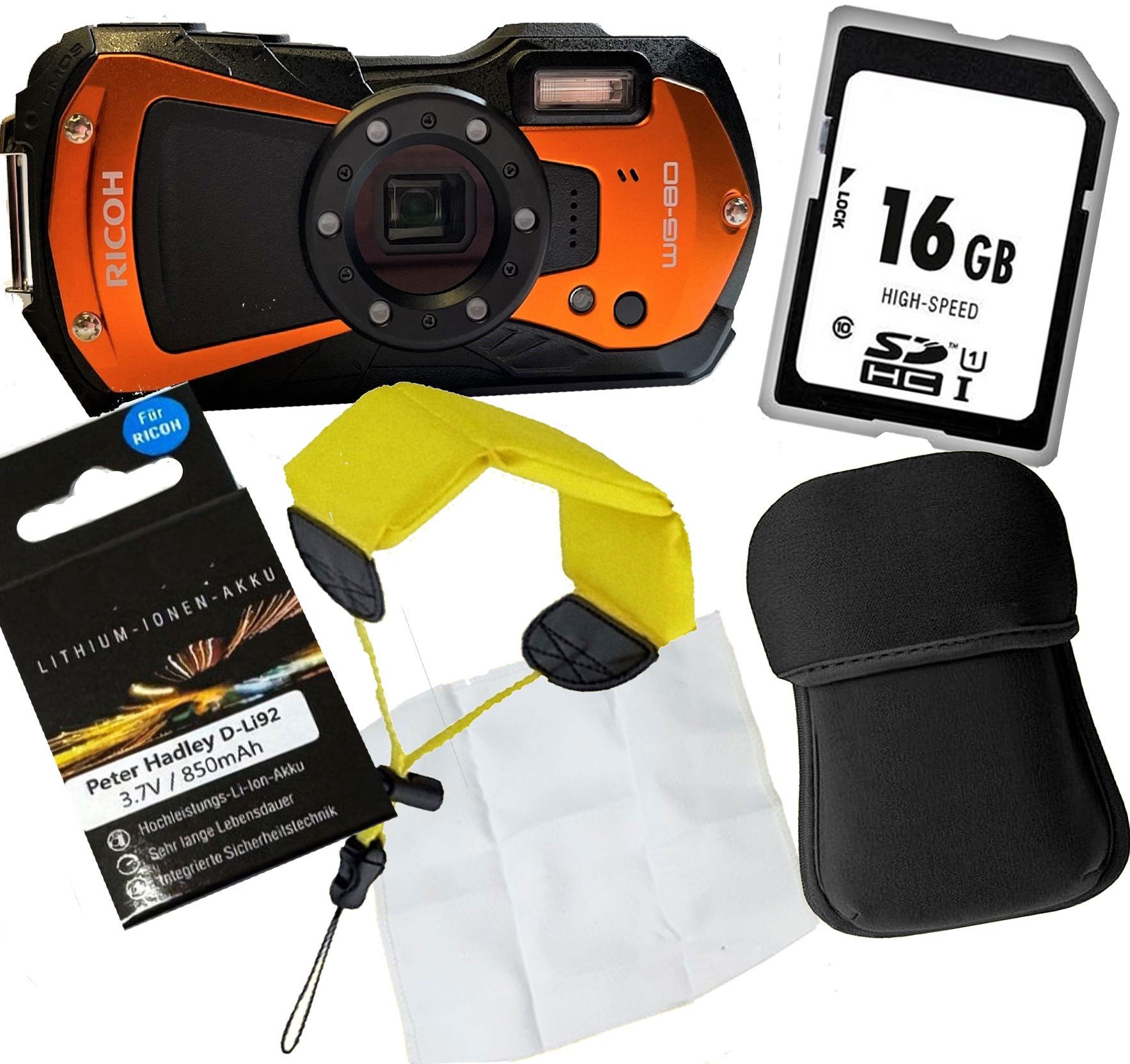Ricoh Ricoh WG-80 orange Set Angebot Kompaktkamera