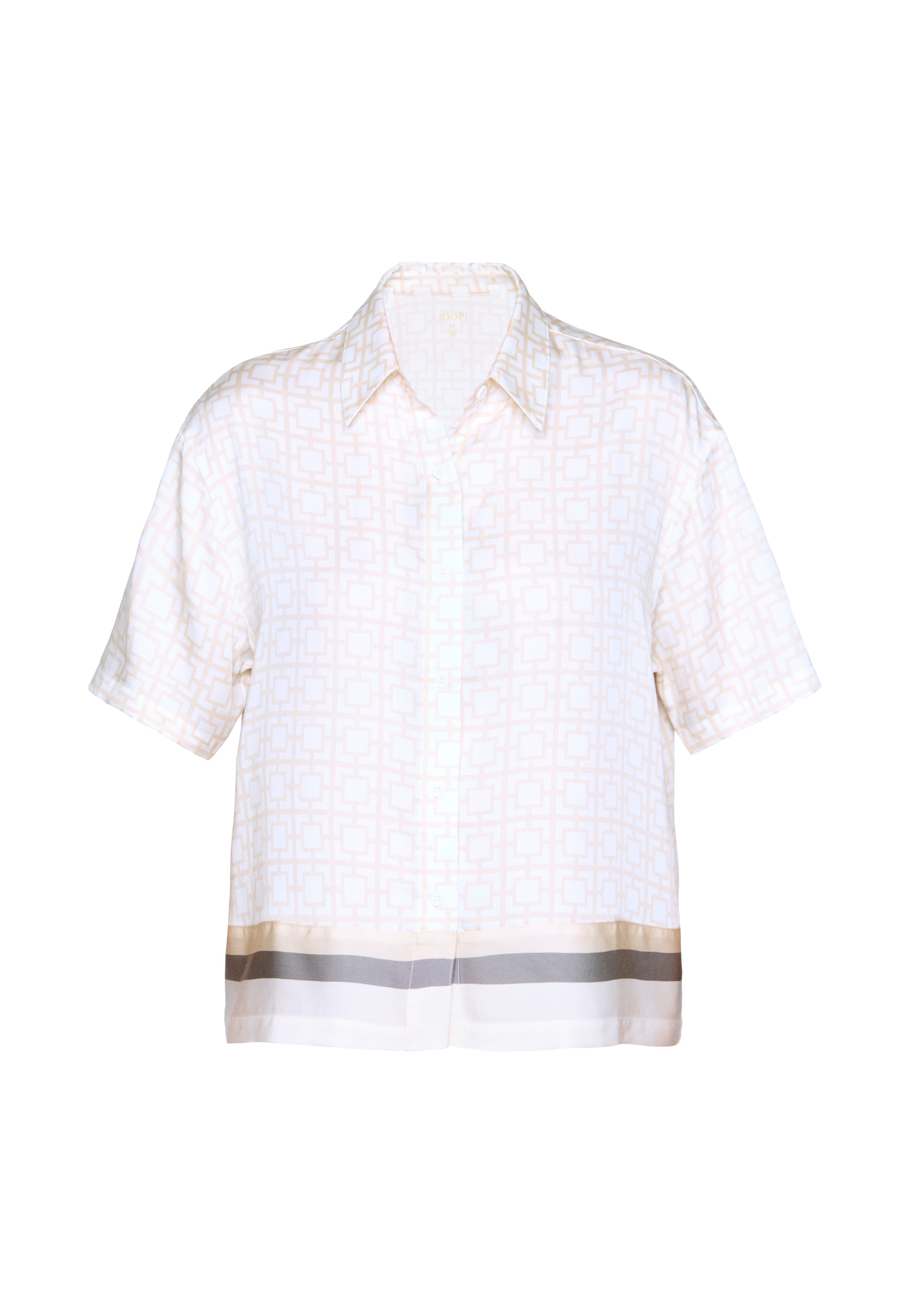 JOOP! Kurzarmshirt mit kurzem Ärmeln, Kragen und grafischem Muster