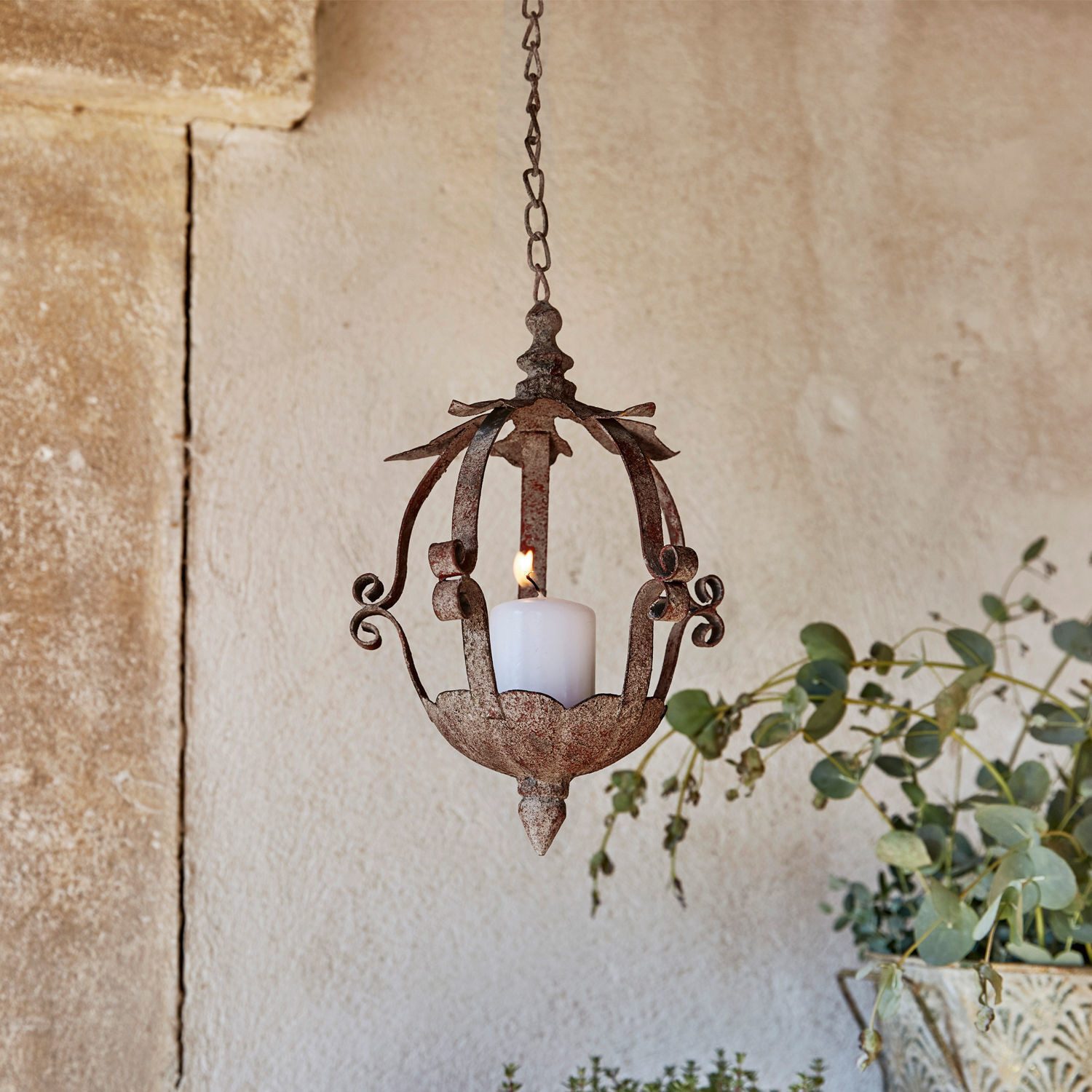 Mirabeau Kerzenlaterne Hängelaterne Selimane antikbraun günstig online kaufen