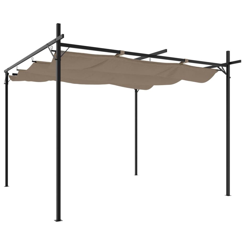 Partyzelt Pergola mit Schiebedach Taupe 295x292x230 cm