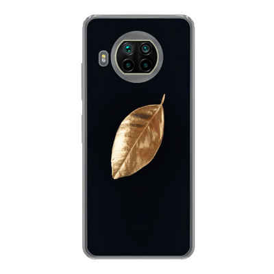 MuchoWow Handyhülle Blätter - Schwarz und Gold - Luxus - Natur - Pflanzen, Phone Case, Handyhülle Xiaomi Mi 10T Lite, Silikon, Schutzhülle