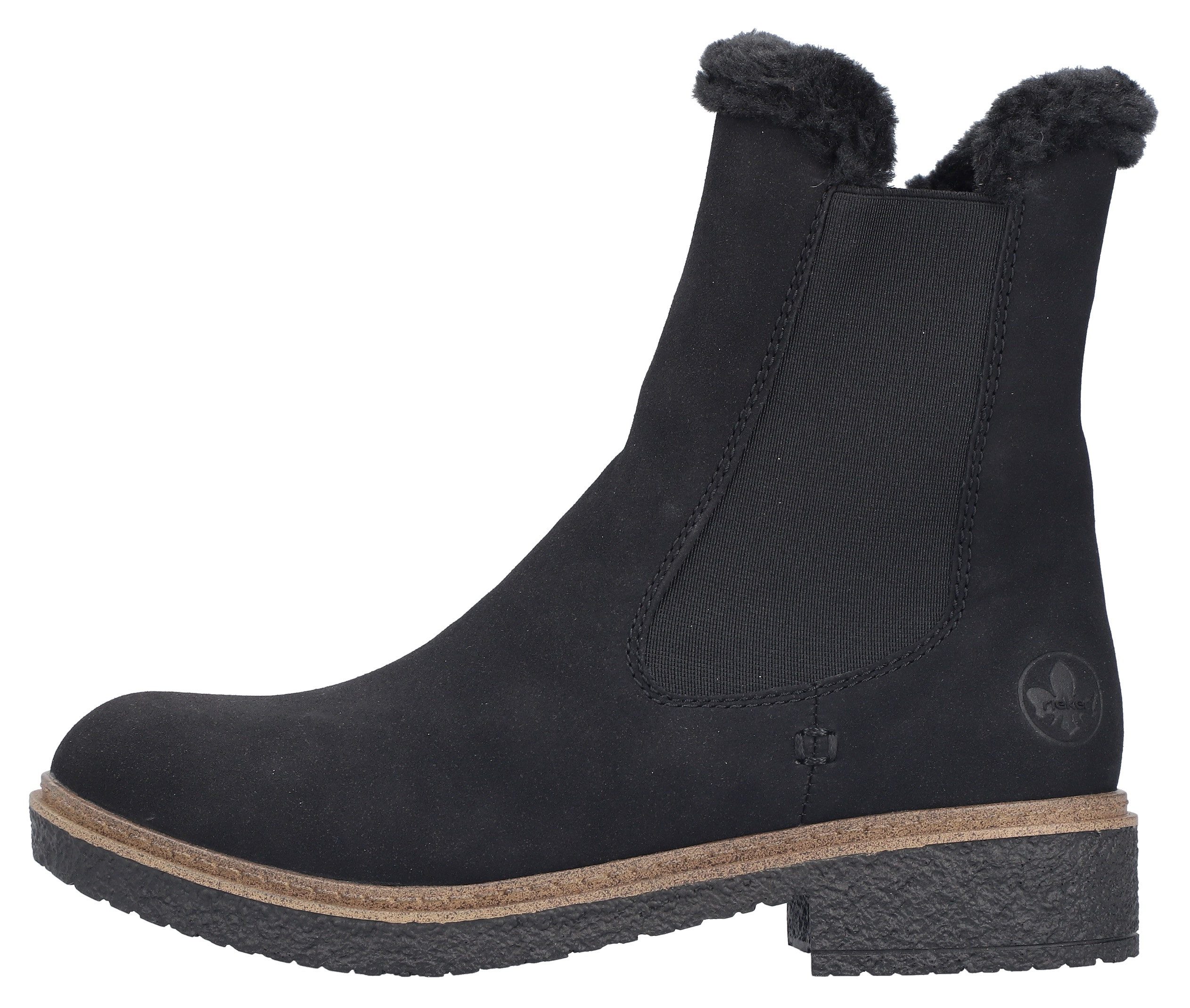 Rieker Winterboots Chelseaboots, Winterstiefelette, Blockabsatz, mit Innenreißverschluss
