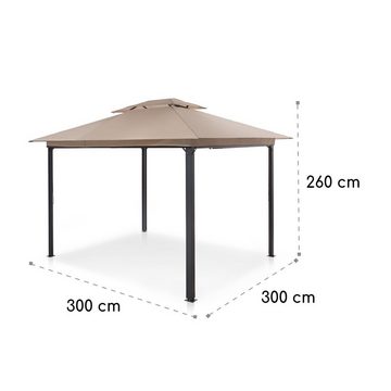 blumfeldt Pavillon Grandezza_Cortina, (Packung, Set), Winterfest Garten Outdoor Pergola 300 x 300 Windgeschützt