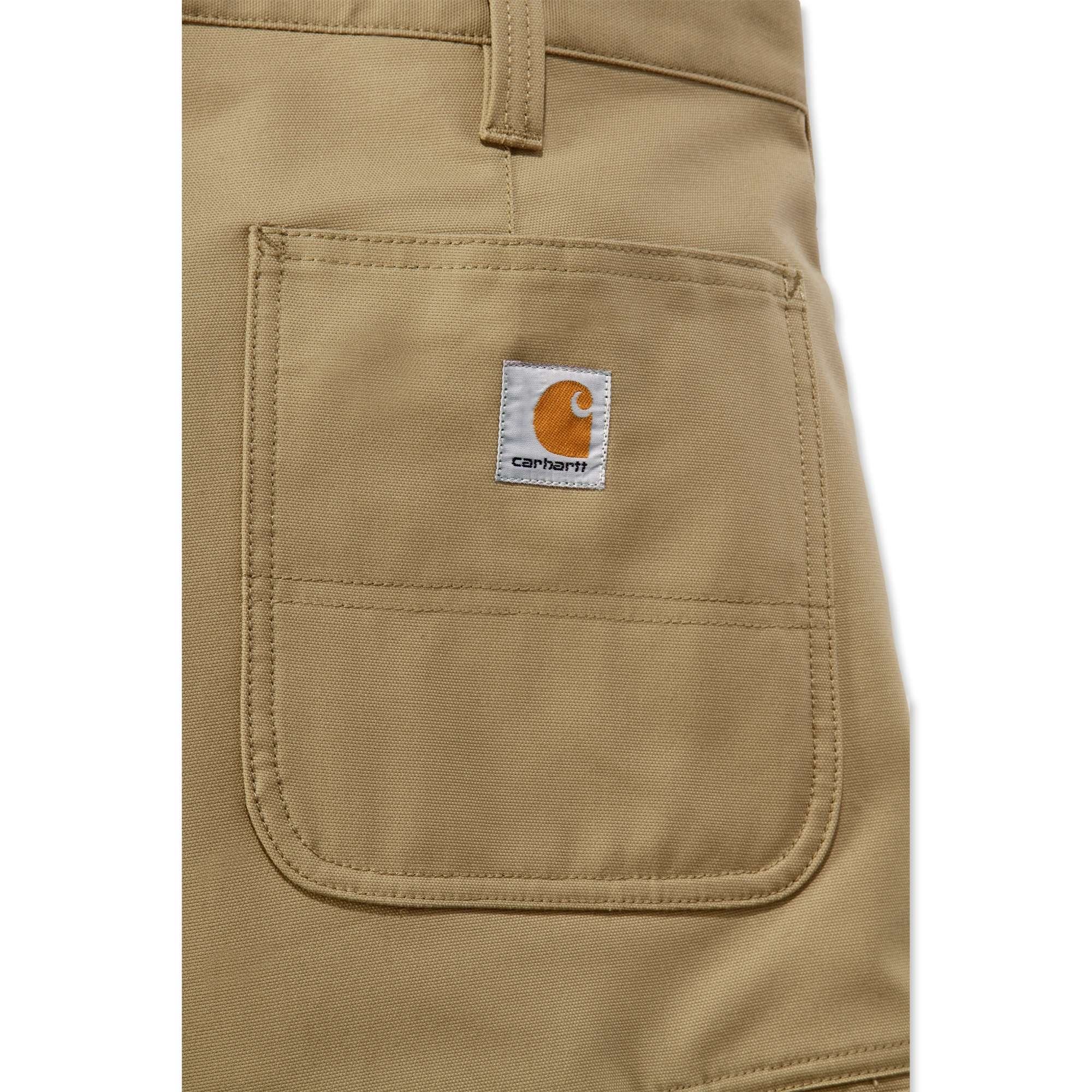 Cargoshorts Flex Work Rugged mit Canvas Canvas Shorts Dark Stretch Carhartt Khaki