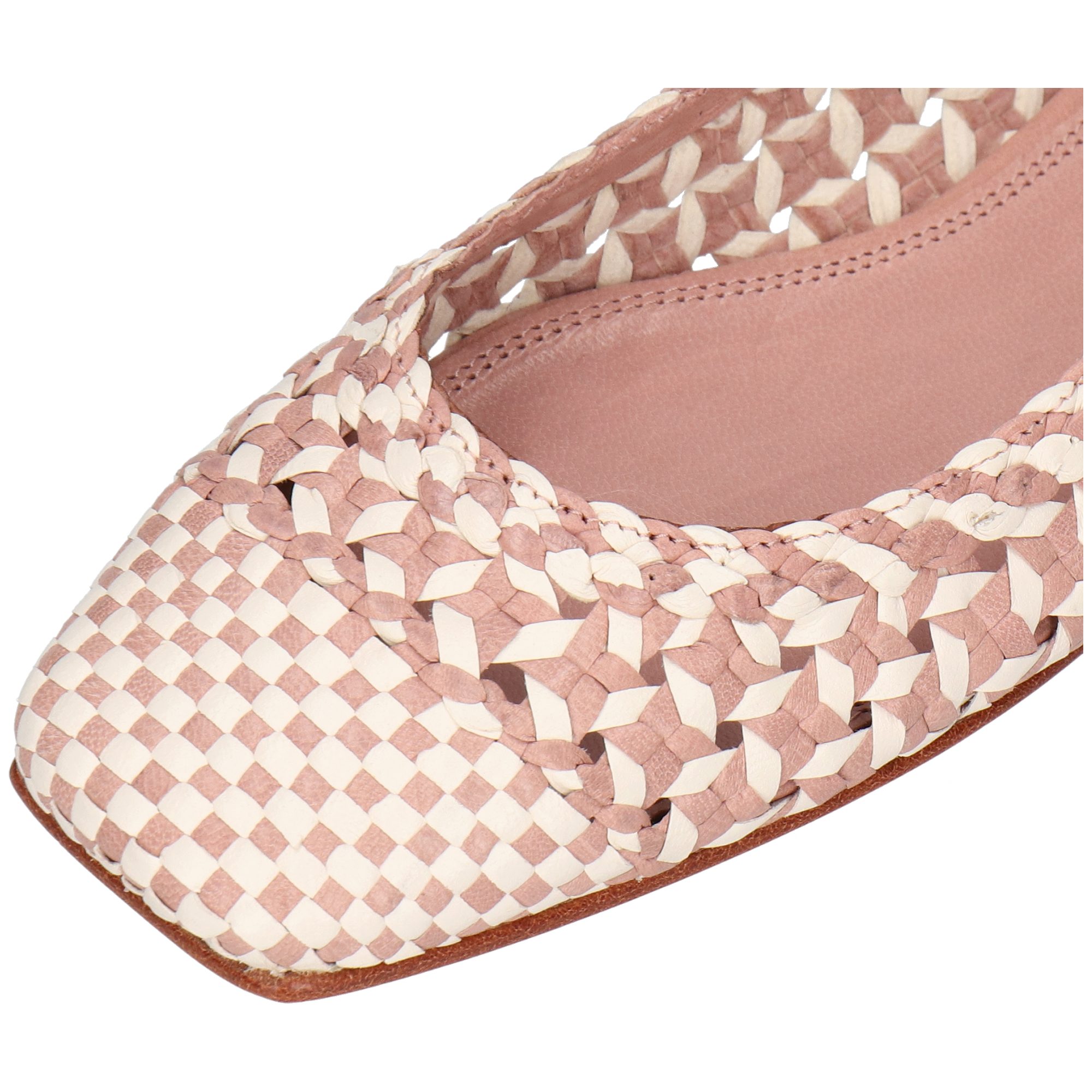 Melvin & Hamilton Elyssa 1 Leder-Geflochtene Schuhe für Damen Ballerina Flache Absätze, Echtes Leder, Von Hand geflochten