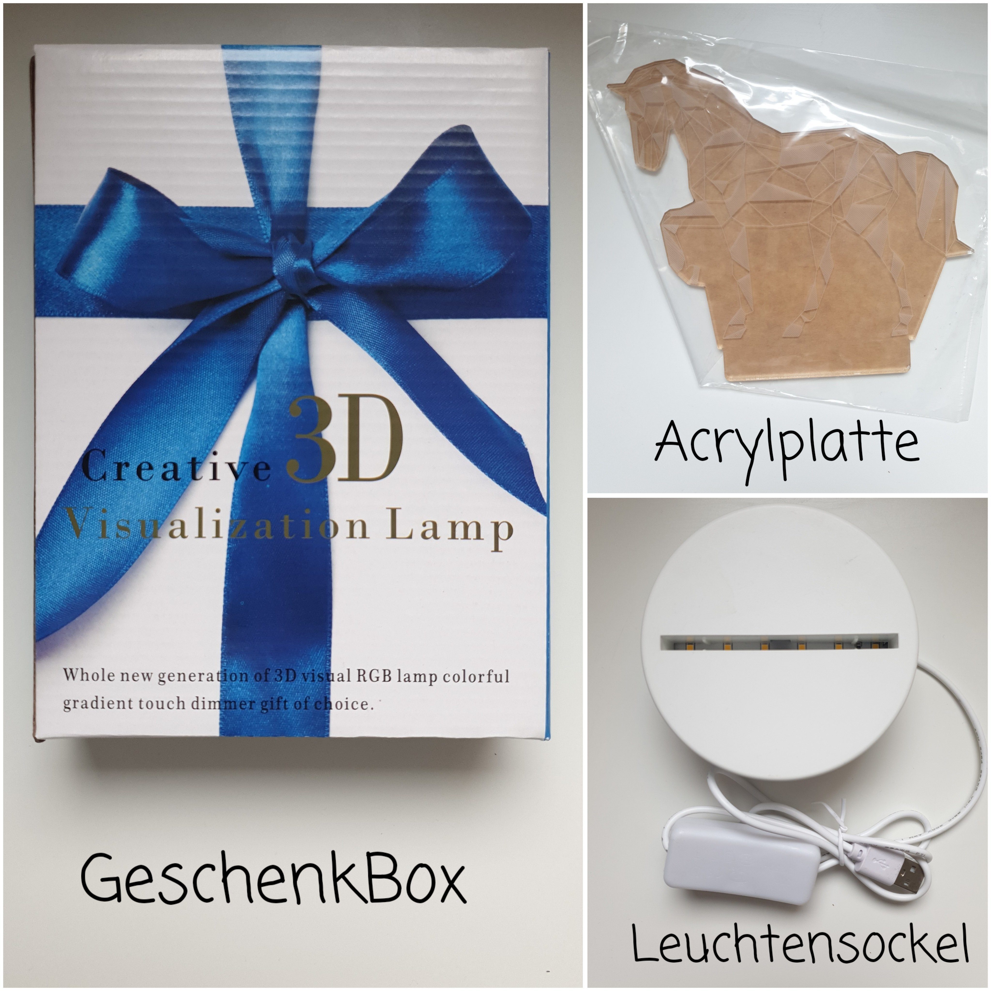 Little Lorien LED Nachtlicht 3D-Nachtlicht für Kinder – Gelbes Licht – mit Ein-/Ausschalter