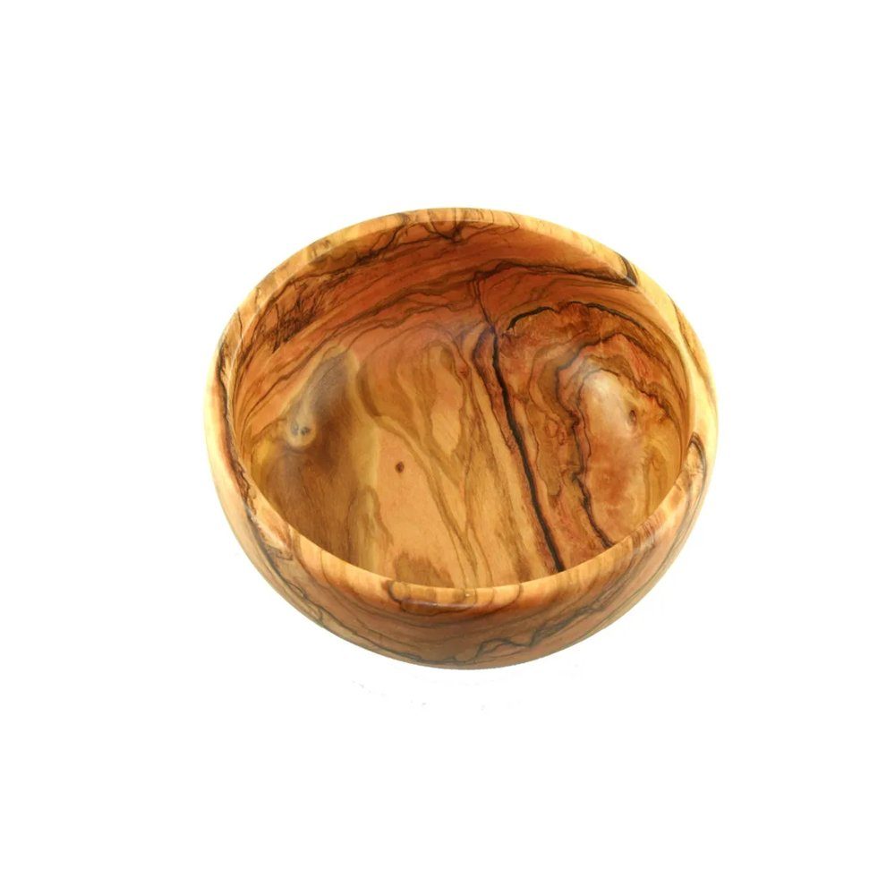 Olivenholz-erleben Kinderschale Babybreischale rund aus Olivenholz, fein geschliffen, Ø 12 cm, Olivenholz, (1-tlg), Sanft gerundete Breischale aus Olivenholz – angenehm & sicher