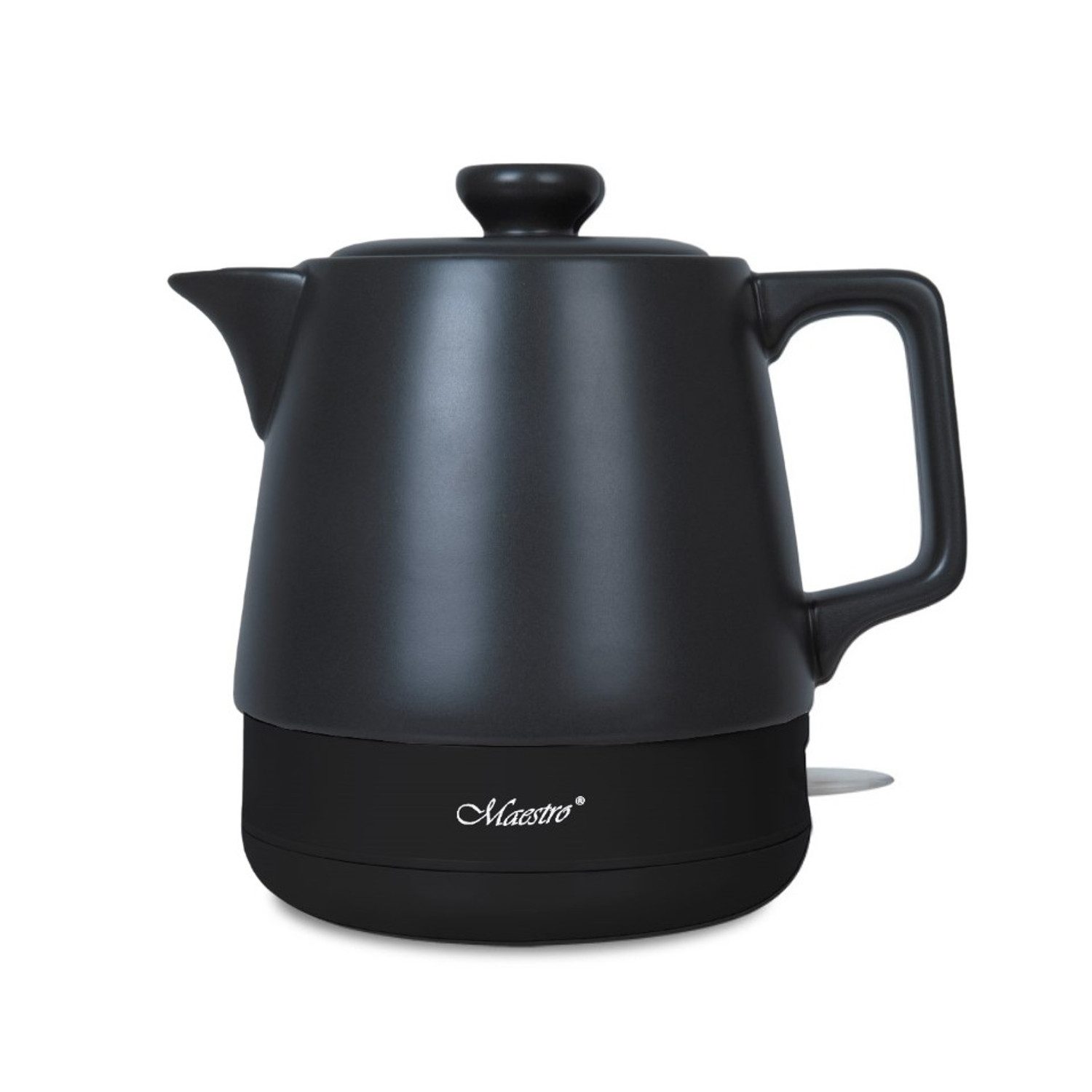 Feel Maestro Wasserkocher MR-071-BLACK Keramik-Wasserkocher 1 L 1200 W, 1 l, 1200 W, Interne Füllstandsanzeige für Wasser