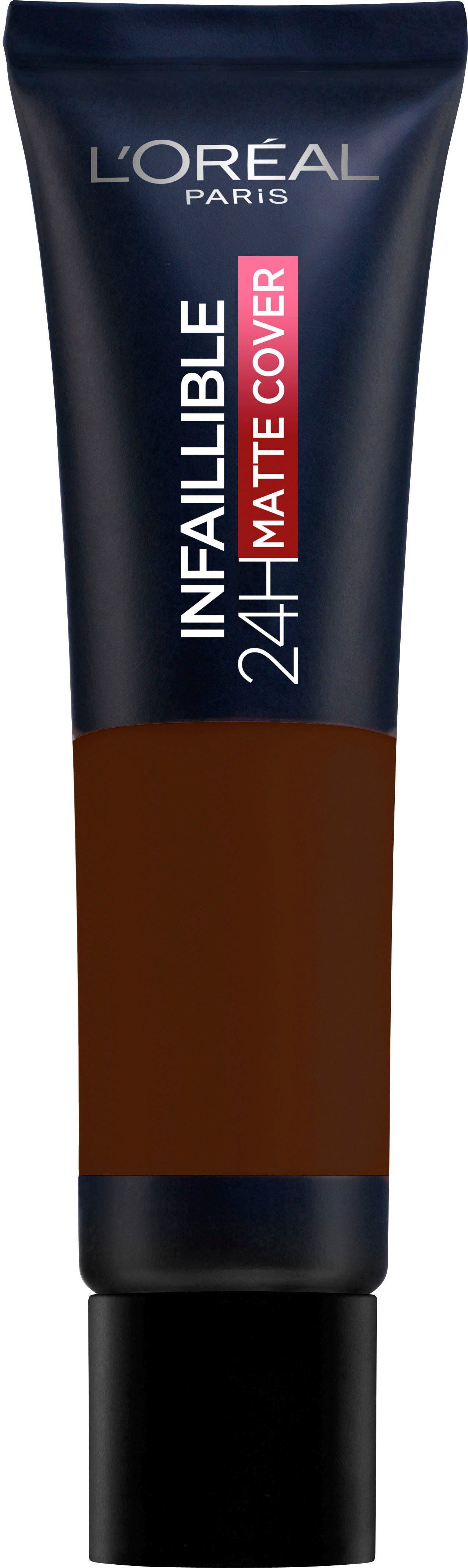 L'ORÉAL PARIS Foundation L'Oréal Paris Infaillible 32H Matte Cover, Mit 4%  Niacinamiden für einen ebenmäßigen & mattierten Teint