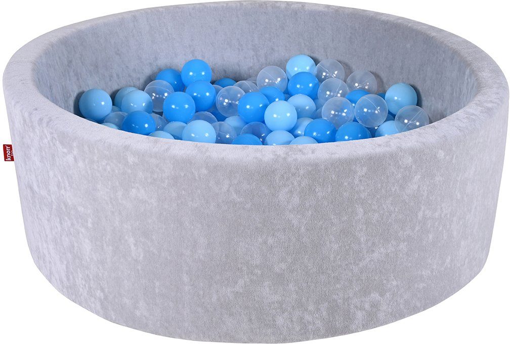 Knorrtoys® Мячиbad Soft, Grey, mit 300 Мячиn soft Blue/Blue/transparent; Made in Europe