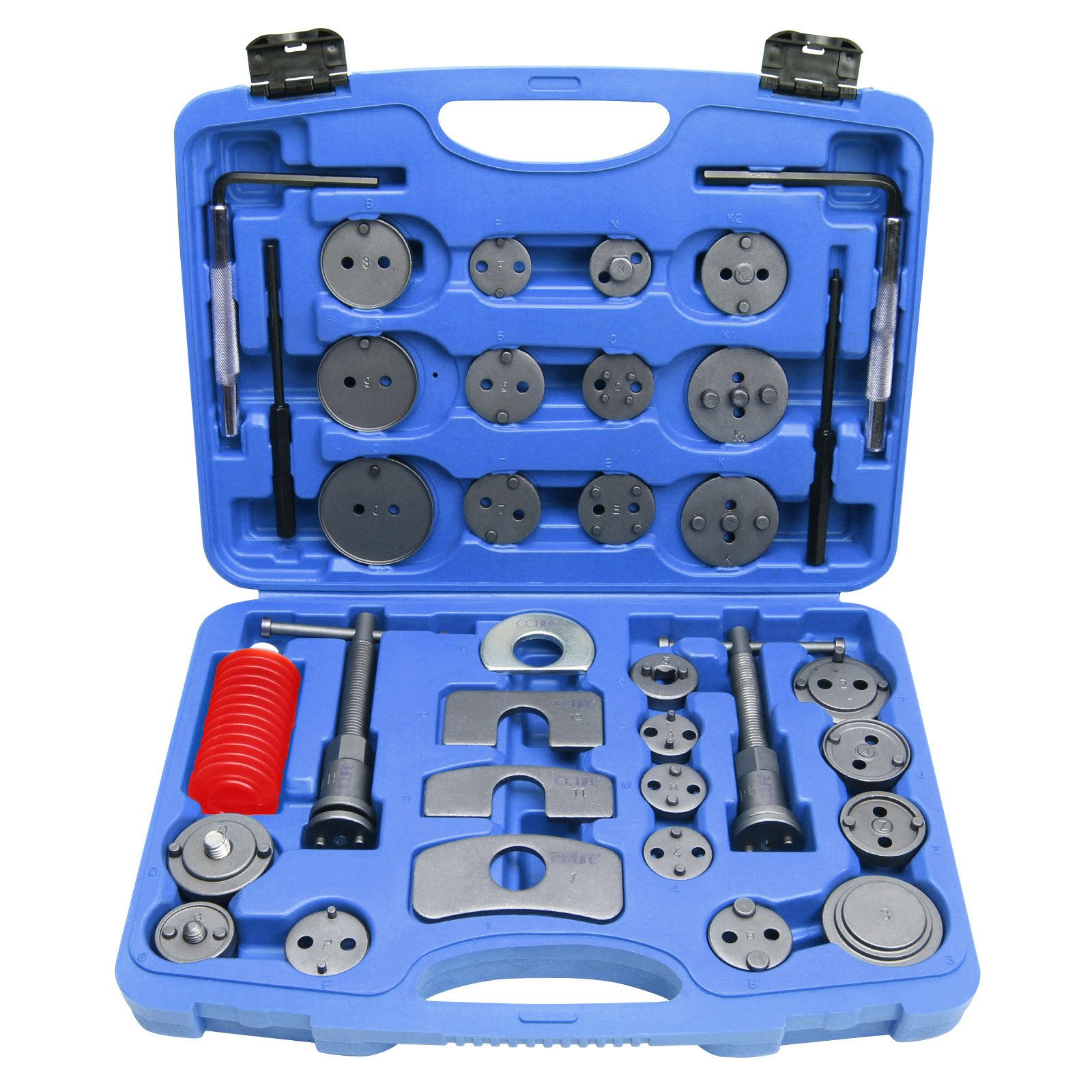 CCLIFE Montagewerkzeug Bremskolbenrücksteller Set Bremskolben Rücksteller Werkzeug, B: 8 cm, L: 38 cm, (35-tlg)