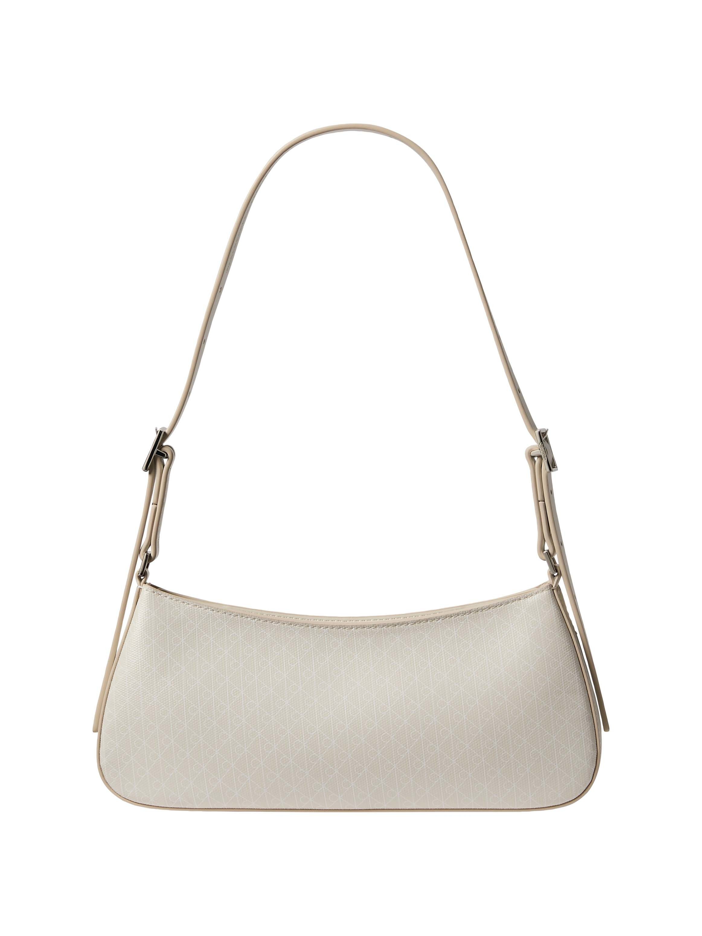 Calvin Klein Schultertasche EMBLEM AOP SMALL SHOULDER BAG, Damen Umhängetasche, Tragetasche Handtasche mit CK-Logodruck