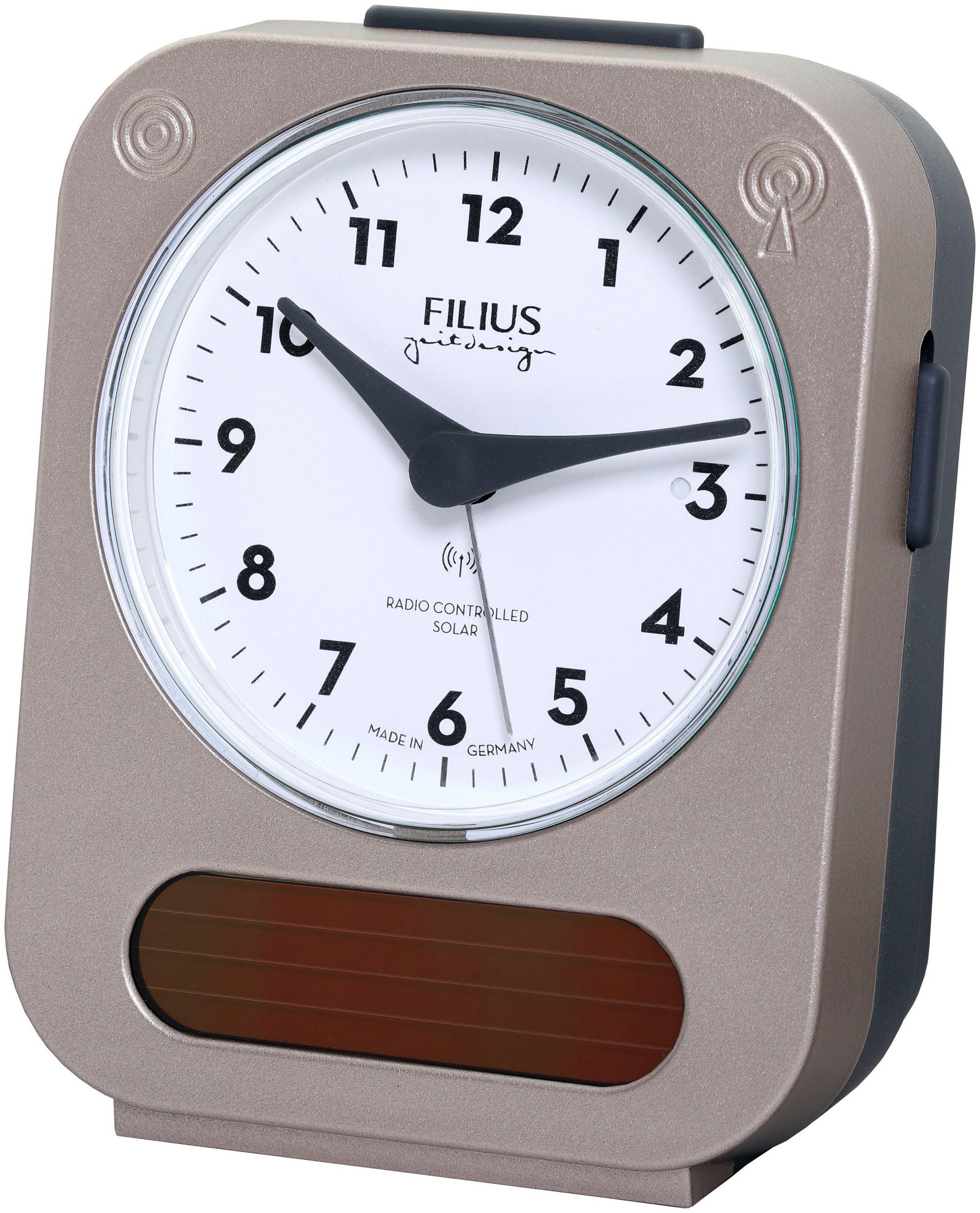 FILIUS zeitdesign Funkwecker Solar, Beleuchtung, Made in Germany, Schlafzimmer