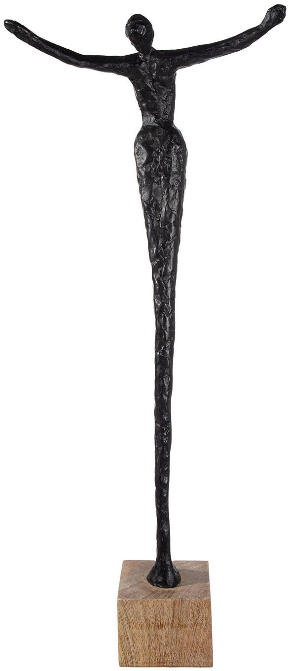 GILDE Dekofigur Skulptur Freedom naturfarben; schwarz H. 70 cm (1 St)
