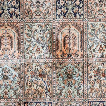 Seidenteppich Seidenteppich - Kaschmir Seide - 152 x 94 cm - mehrfarbig, morgenland, rechteckig, Höhe: 4 mm, Wohnzimmer, Handgeknüpft, Einzelstück mit Zertifikat