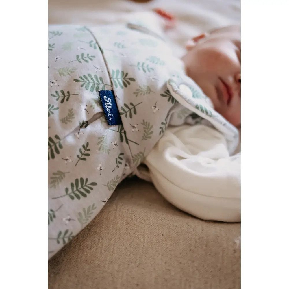 Alvi® Babyschlafsack ALVI Baby-Mäxchen 3tlg. Organic Cotton Drifting Leaves, 68/74 – Bild 4 von 5