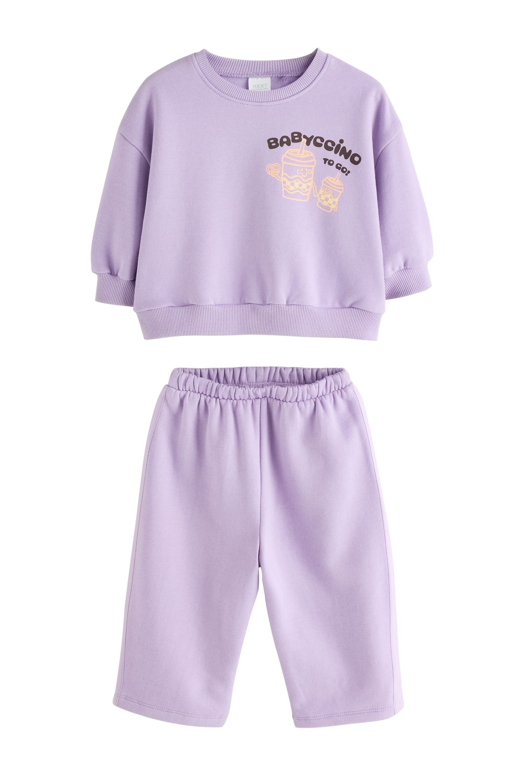 Next Sweatanzug Sweatshirt und Leggings mit Barrel-Bein im Set (2-tlg)