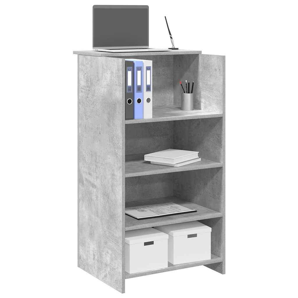 vidaXL Schreibtisch Empfangstheke Betongrau 55x50x103,5 cm Holzwerkstoff