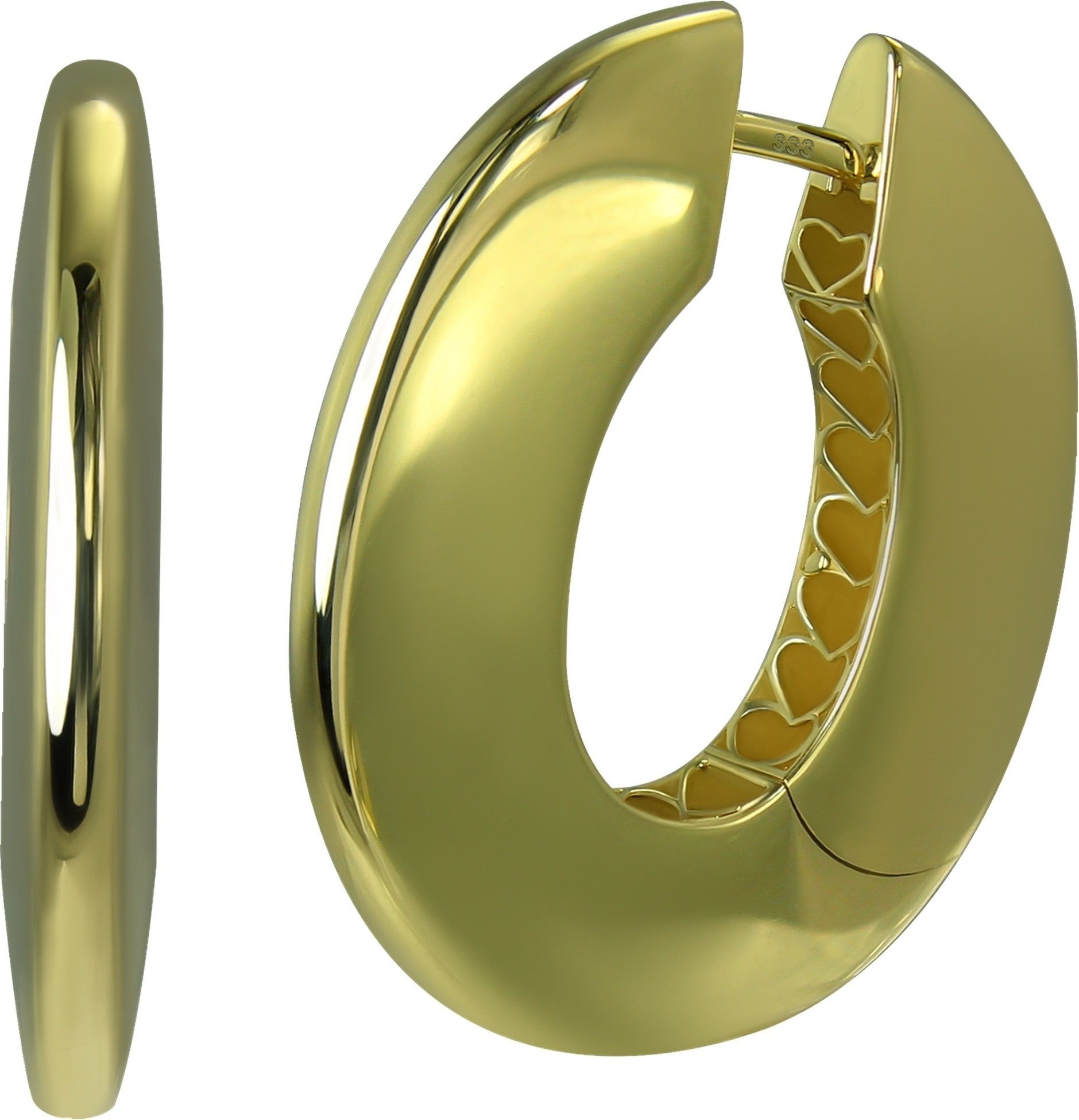 GoldDream Paar Creolen GoldDream Creole Classic 22mm Ohrring (Creolen), Damen Creolen Classic aus 333 Gelbgold - 8 Karat, Farbe: gold