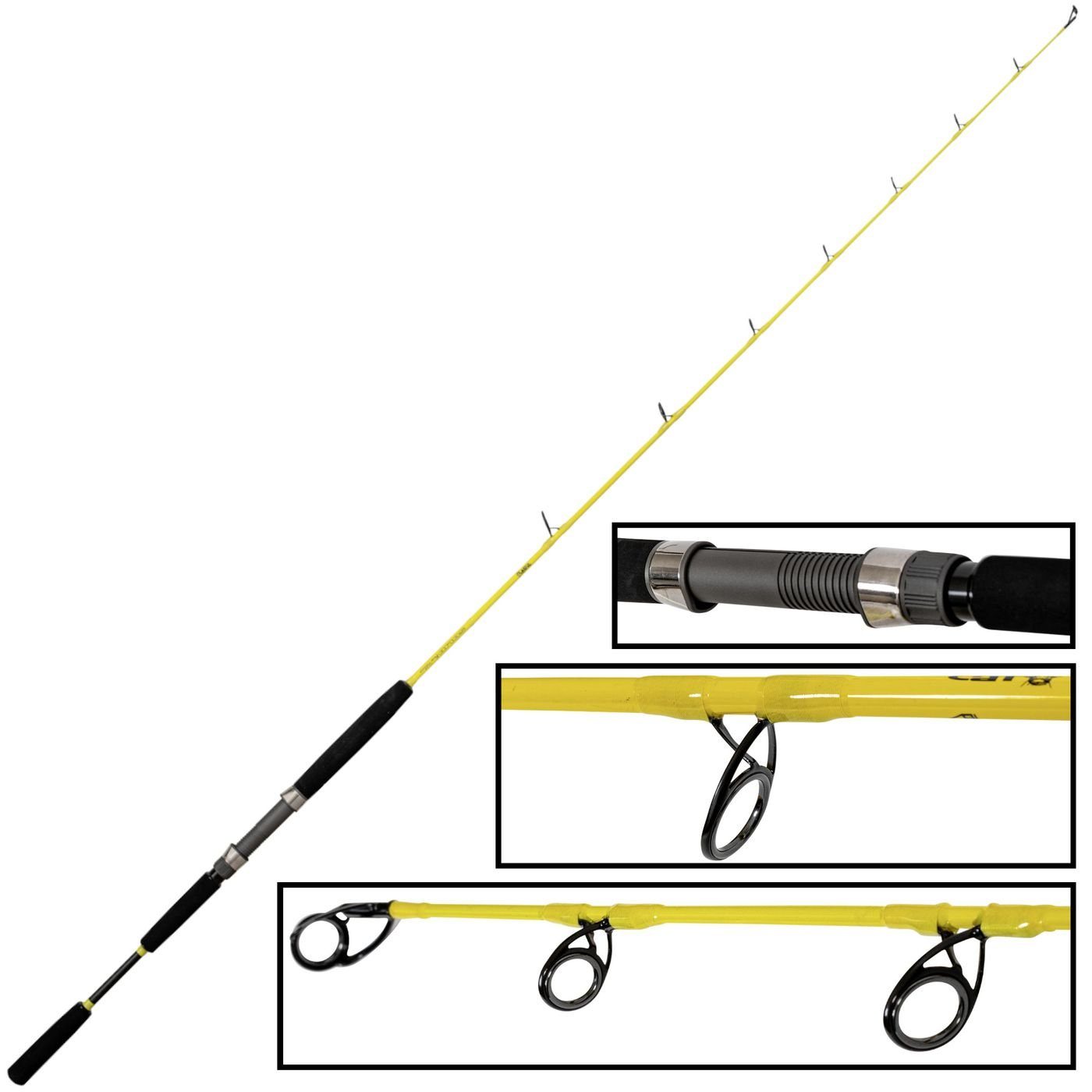 Black Cat Spinnrute Solid Fun Yellow 1,70m 30-180g - Vertikalrute für Wels