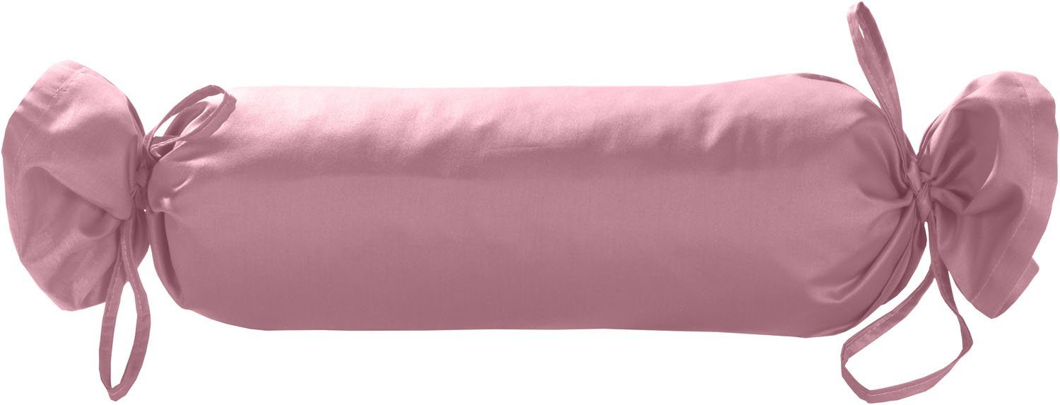 BETTWAESCHE-MIT-STIL Nackenrollenbezug Mako Satin Nackenrollen Bezug 15x40 uni einfarbig, (1 Stück)