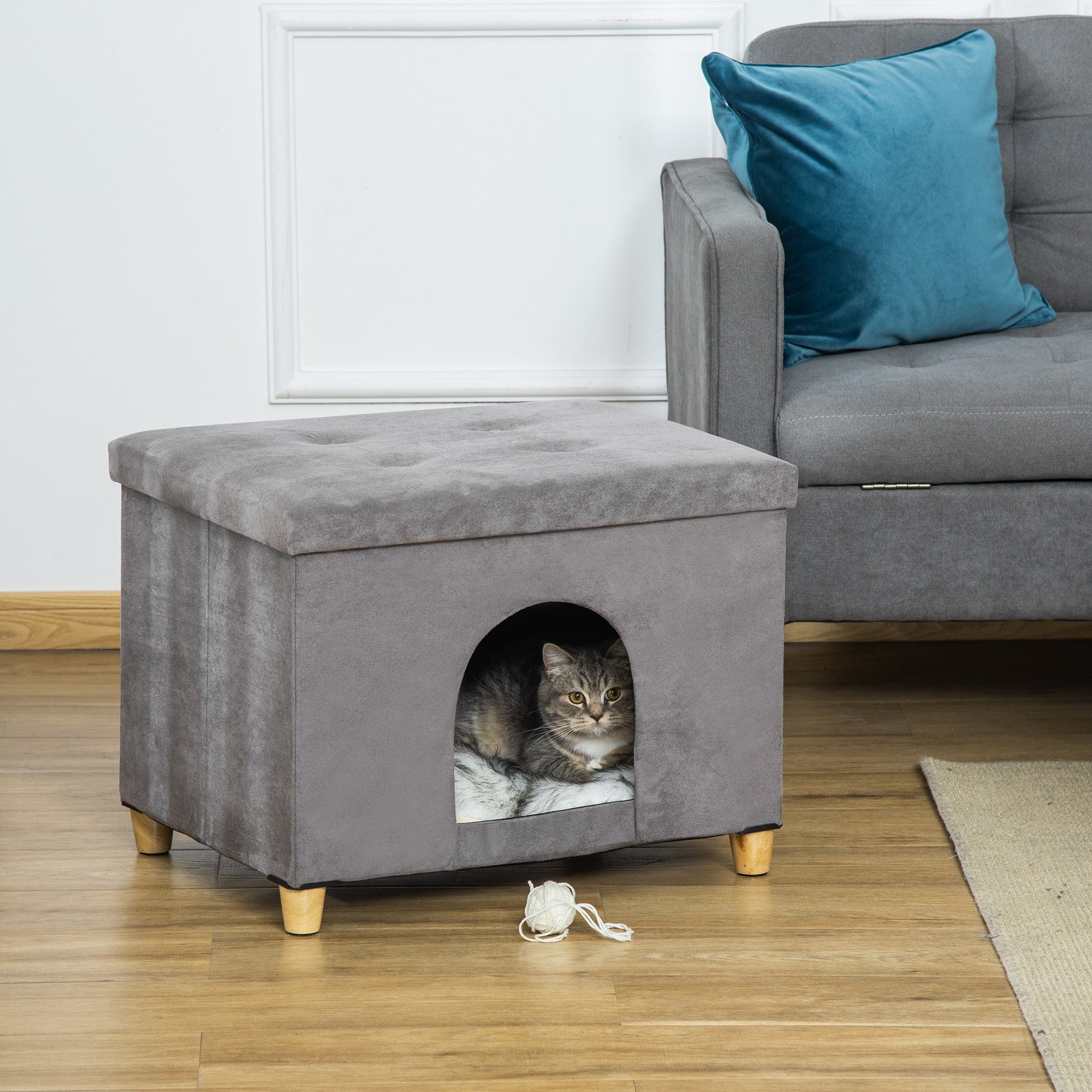 PawHut Tierbett Katzenhaus günstig online kaufen