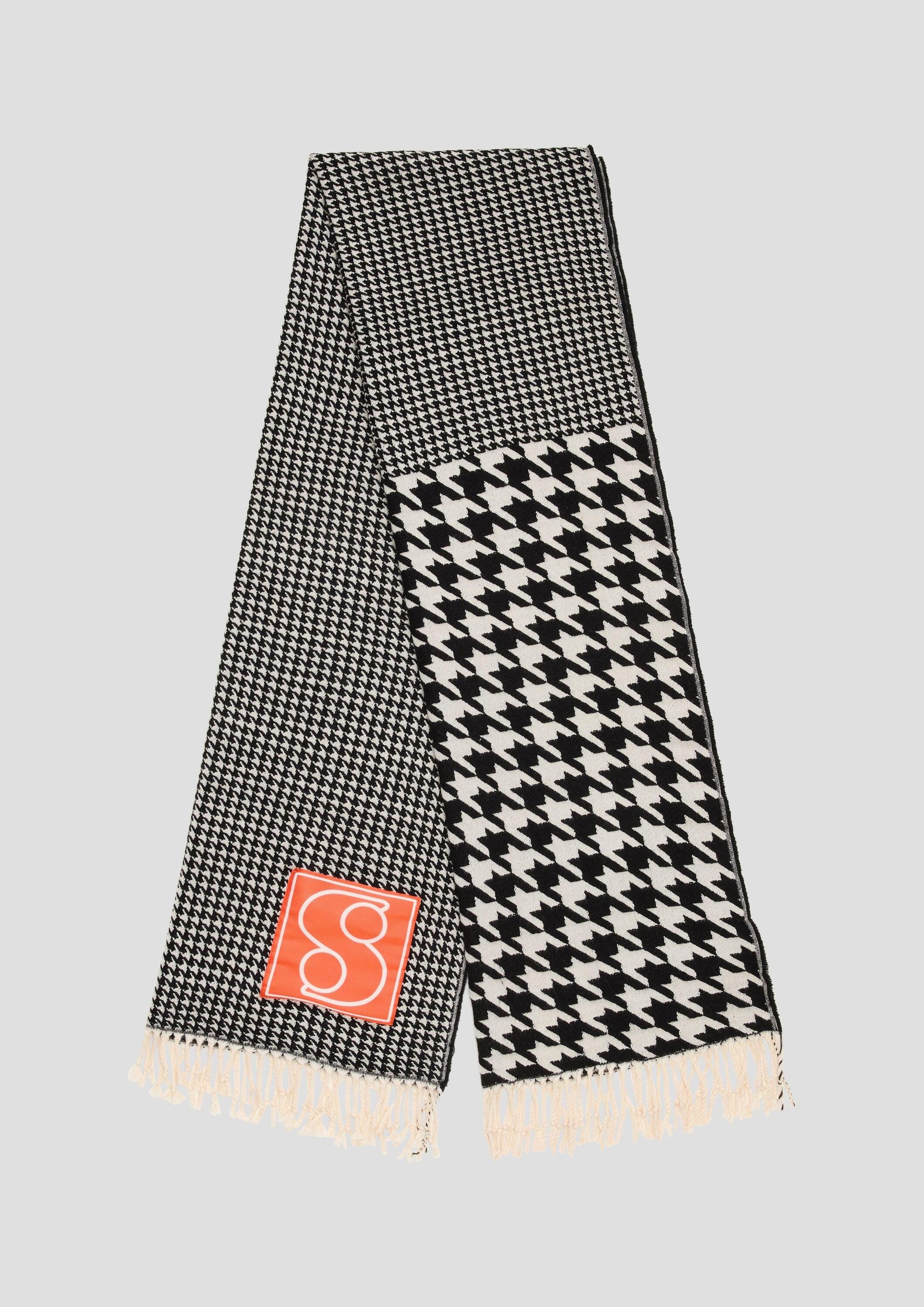 s.Oliver Schal Tuch, Schal mit Hahnentritt-Muster
