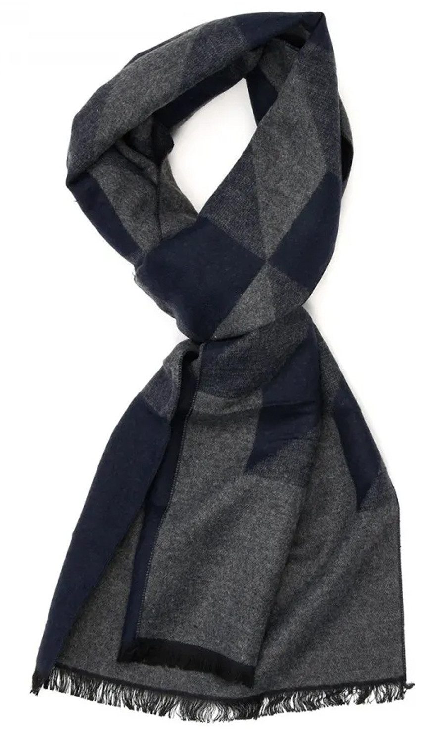 chic4home Schal Classic Edge, (1-St. 1-teilig), klassischer Herren Schal beidseitig tragbar Muster oder uni