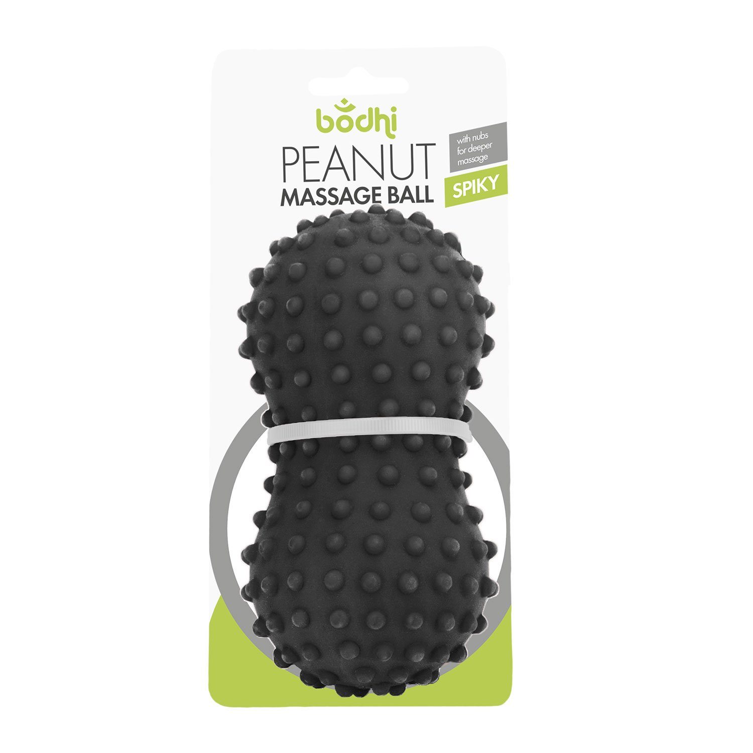 Massageball SPIKY Peanut Massageball mit Noppen, schwarz