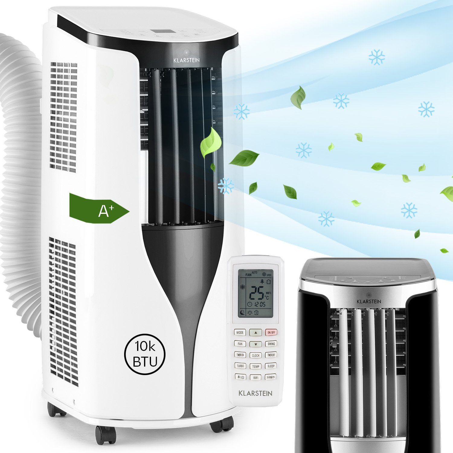 Klarstein Klimagerät New Breeze ECO, Klimagerät mobil Air Conditioner Kühlgerät Luftkühler