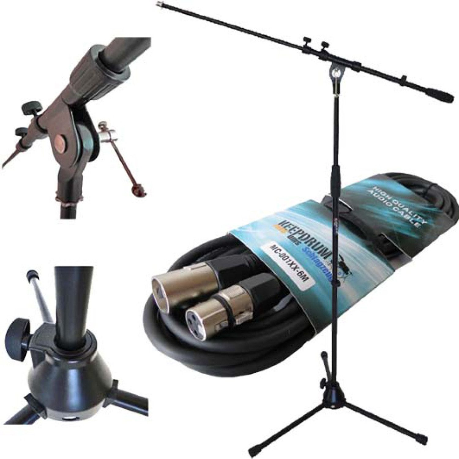 Mikrofonständer keepdrum Mikrofonständer MS107B mit Mikrofonkabel