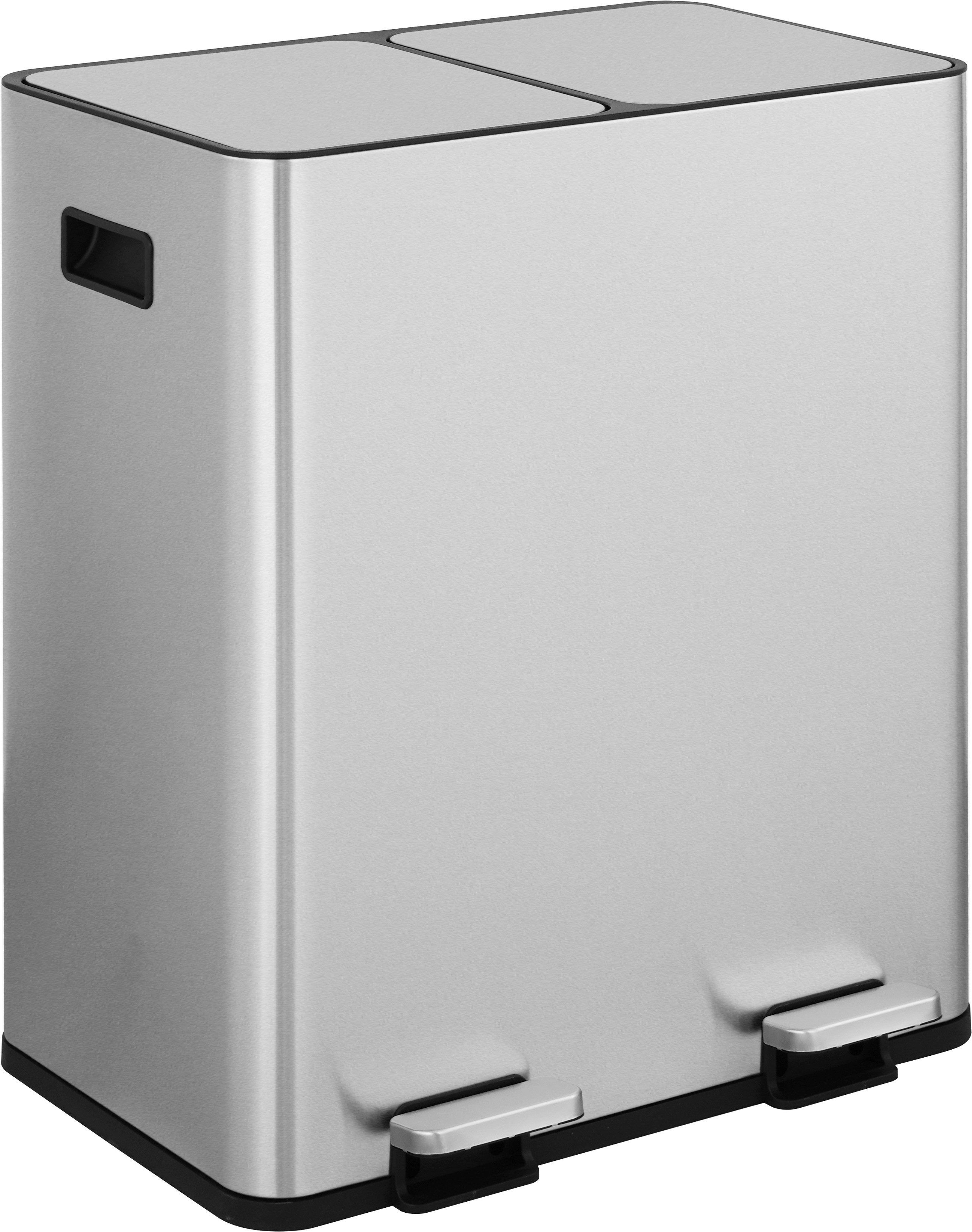 OTTO home Mülleimer Garrin, Soft Close, m. 2 Fächern, Fassungsvermögen 2x15 L bzw. 2x30 L, Mülltrennsystem mit 2 separaten Innenbehältern und Fußtrittpedalen