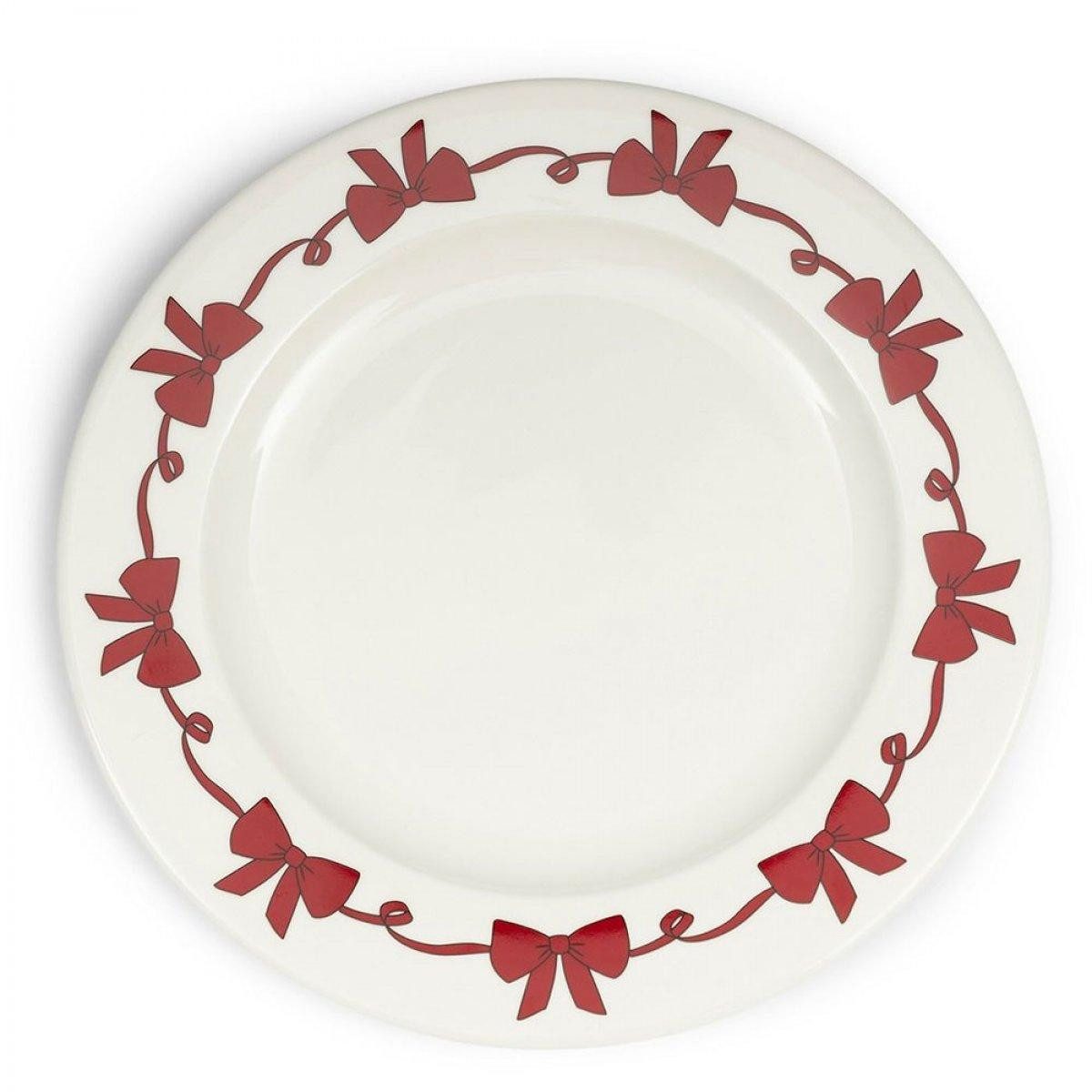 Rivièra Maison Frühstücksteller Teller Blissful Bow Schleife Porzellan (20,5cm)