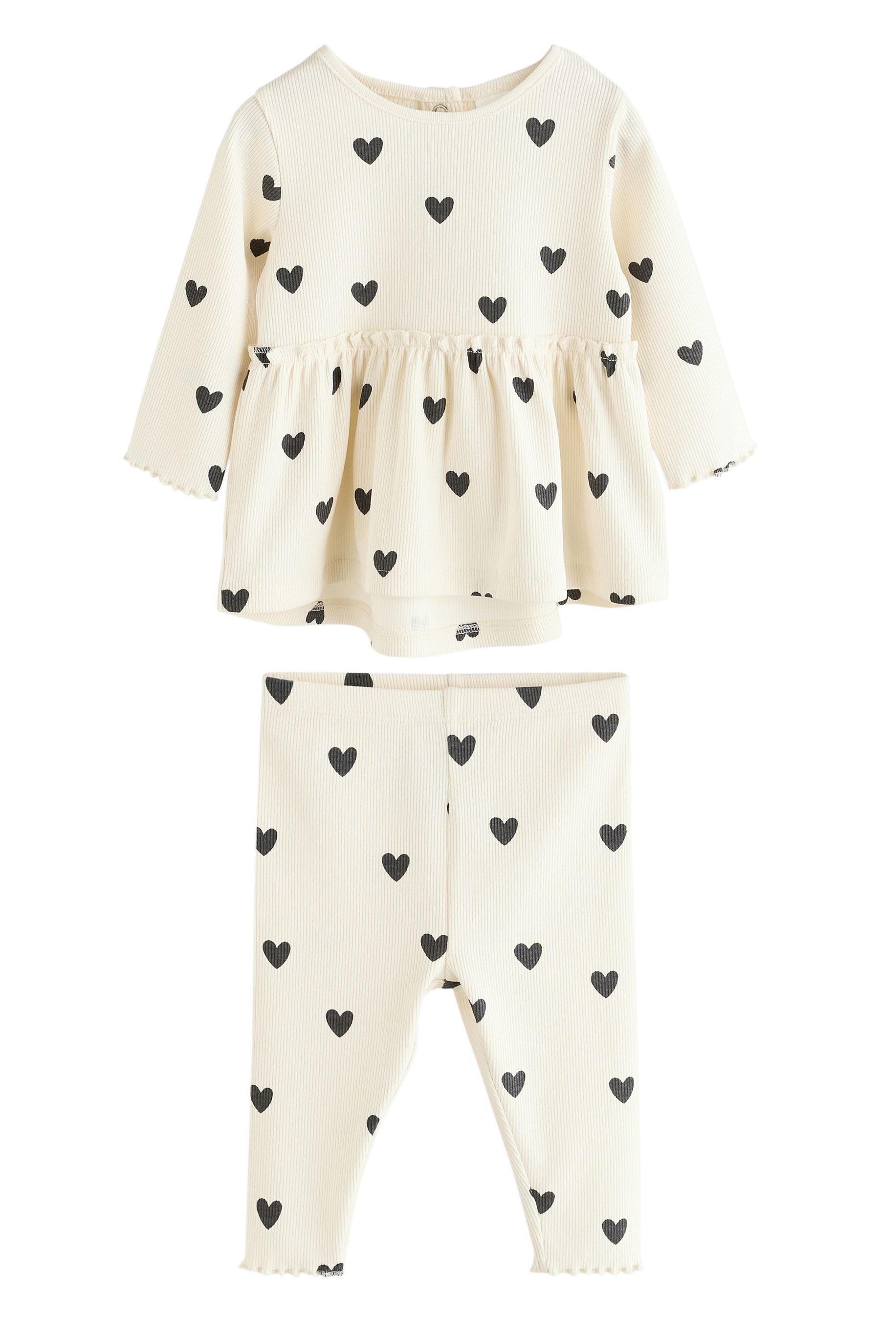 Next Shirt & Leggings Langärmeliges Babyoberteil und Leggings, Set (2-tlg)