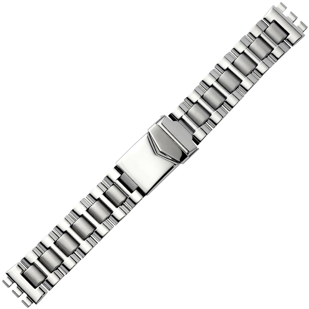 MARBURGER Uhrenarmband 20mm Edelstahl Silber passend für Swatch