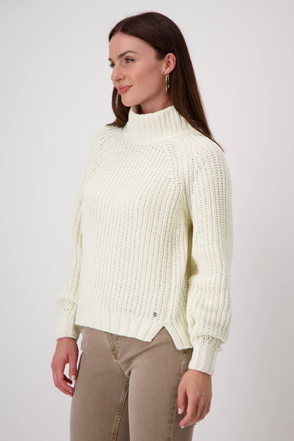 Monari Rundhalspullover kuschelig weich Kuscheliges Chenille-Garn günstig online kaufen