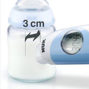 NUK Stirn-Fieberthermometer Baby Flash, einzeln 1-tlg., Messung aus 1cm ohne Berührung, präzise, Digitaldisplay, vielseitig